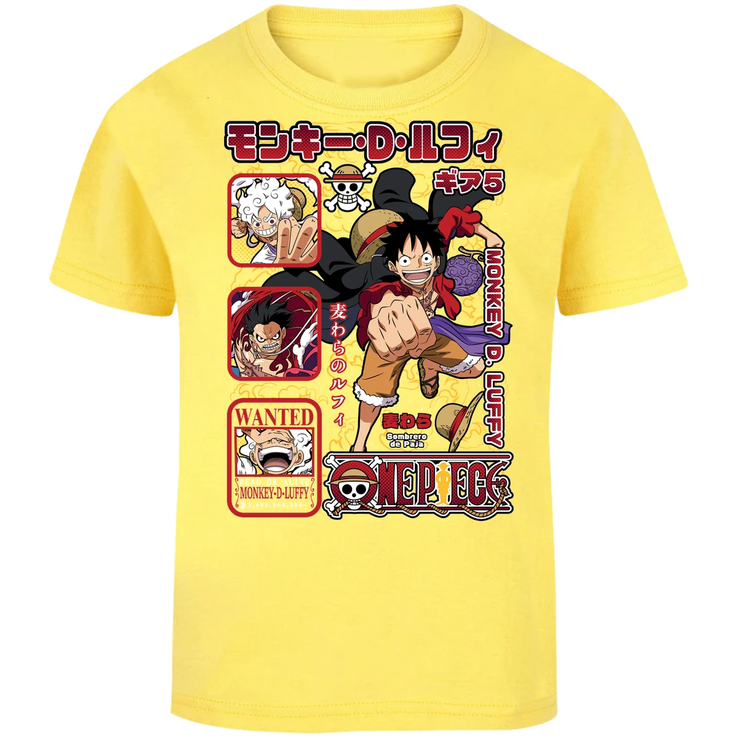 Playera One Piece Anime Luffy Op para Niño 16