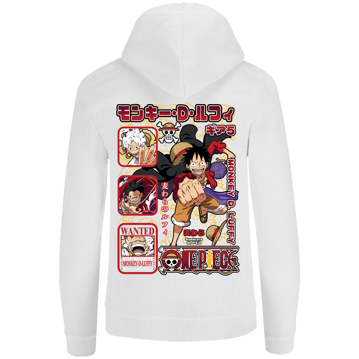 Sudadera capucha cierre Monkey D Luffy one piece adulto-unisex 7