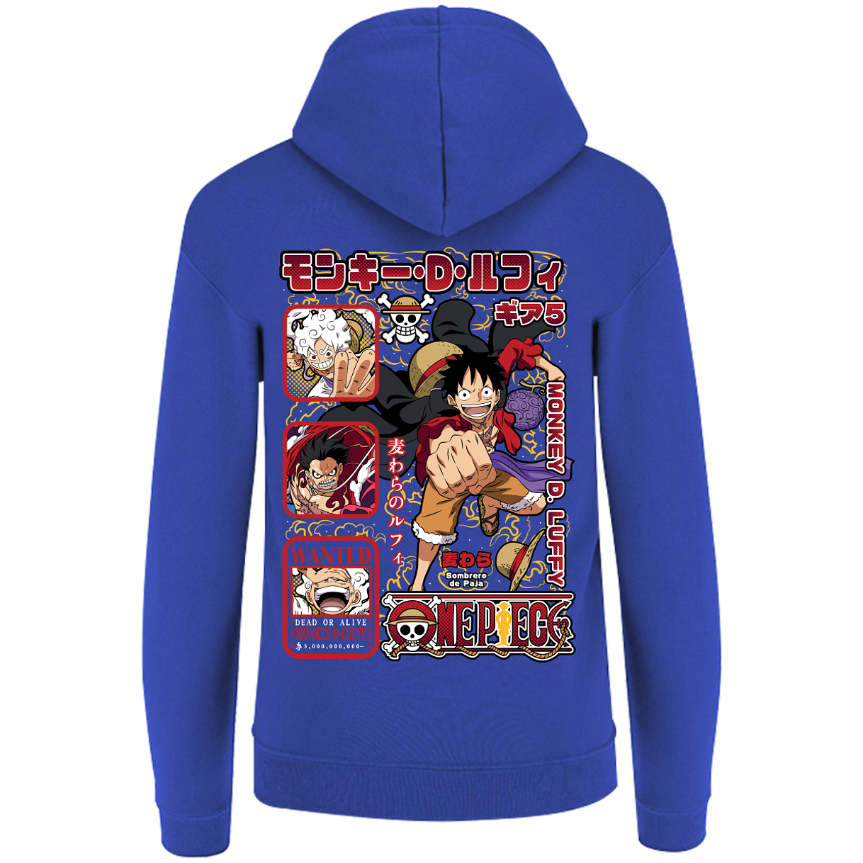 Sudadera capucha cierre Monkey D Luffy one piece adulto-unisex 10