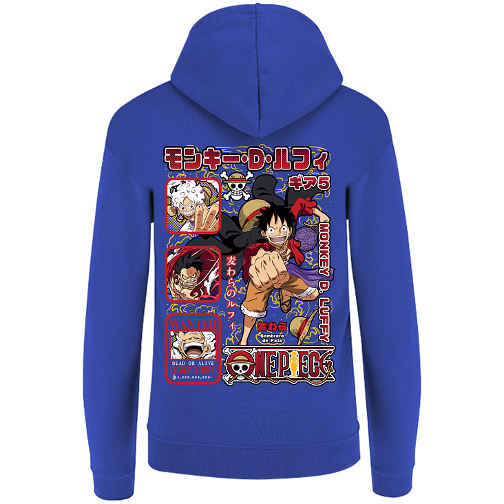 Sudadera capucha cierre Monkey D Luffy one piece adulto-unisex 10