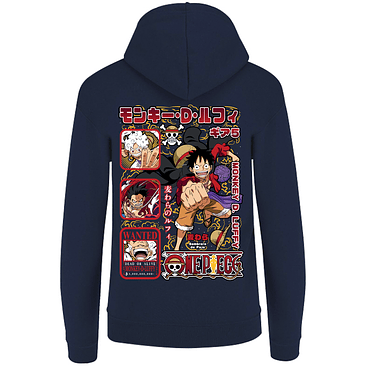 Sudadera capucha cierre Monkey D Luffy one piece adulto-unisex 14