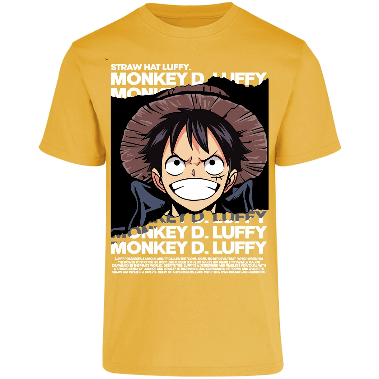 Playera One Piece Luffy Text para Adulto 2
