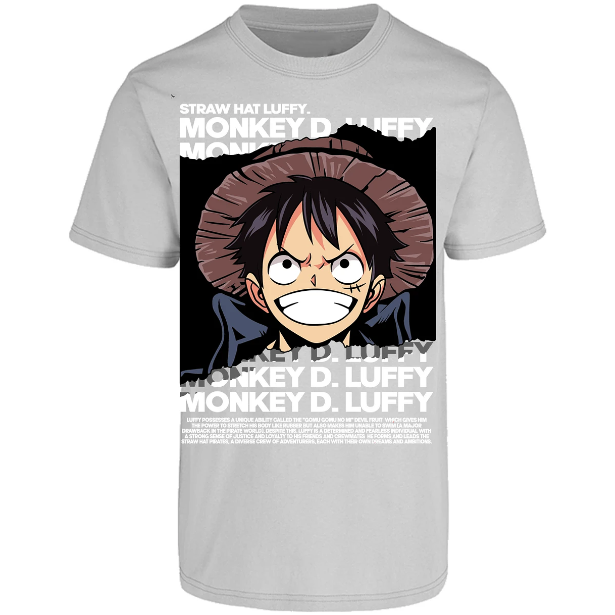 Playera One Piece Luffy Text para Adulto 30