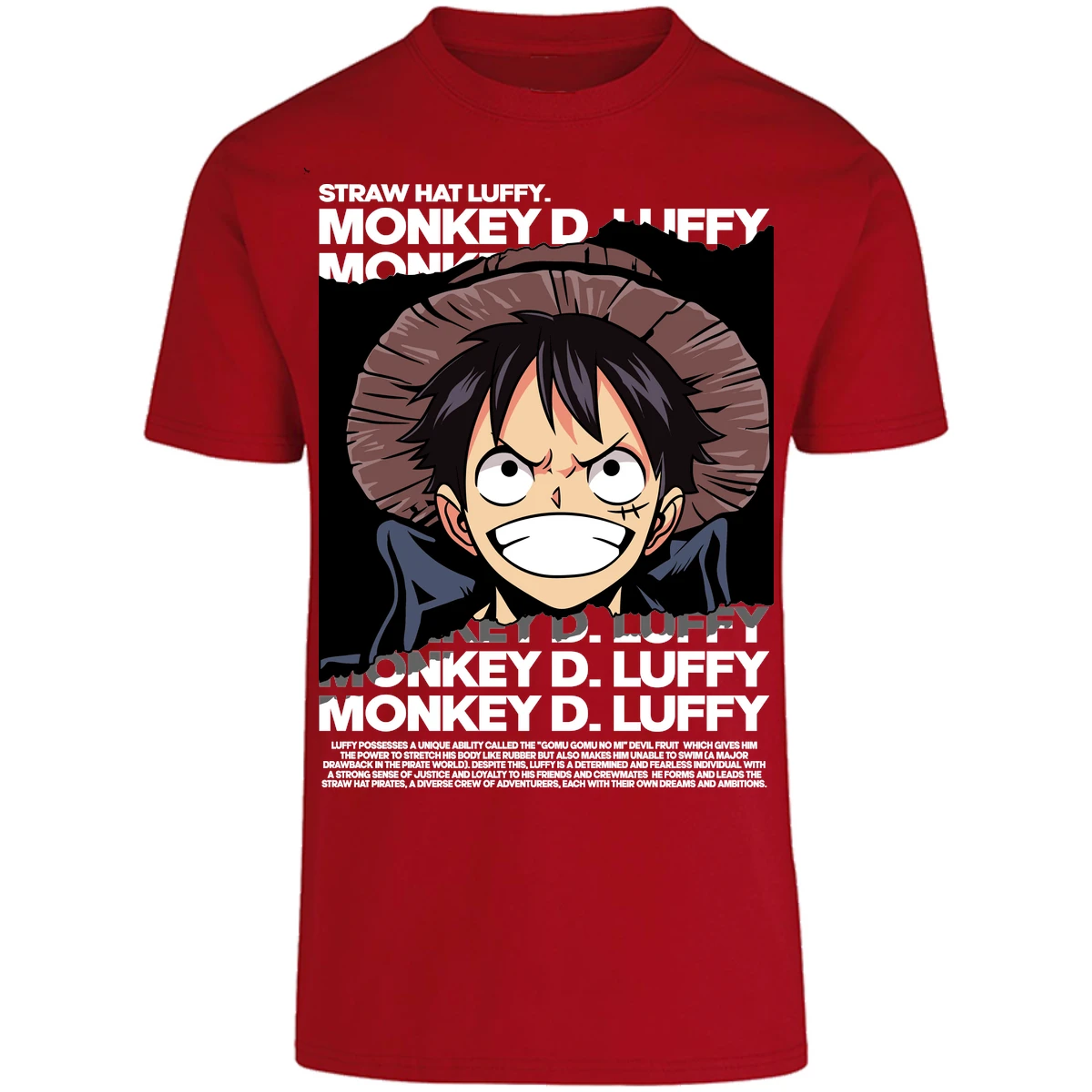 Playera One Piece Luffy Text para Adulto 10