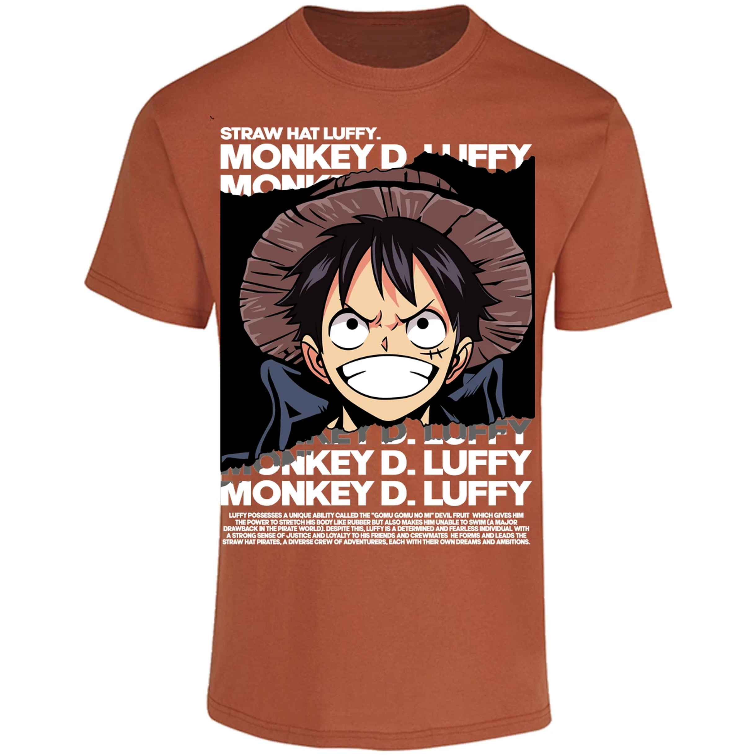 Playera One Piece Luffy Text para Adulto 5