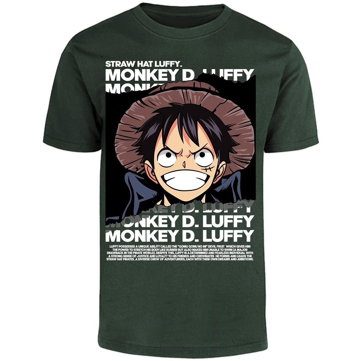 Playera One Piece Luffy Text para Adulto 22