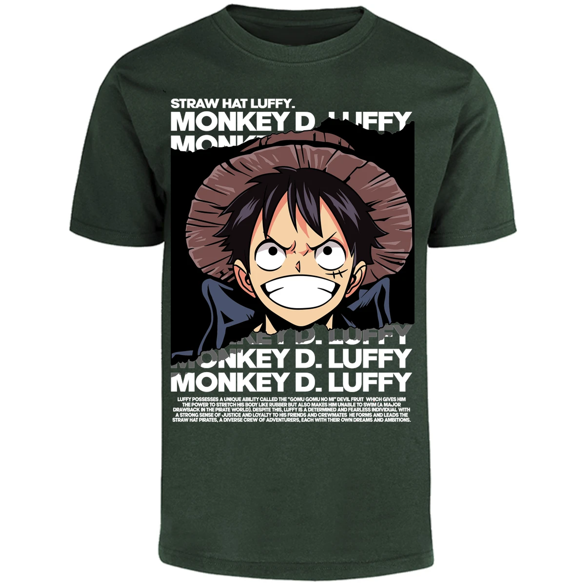 Playera One Piece Luffy Text para Adulto 22