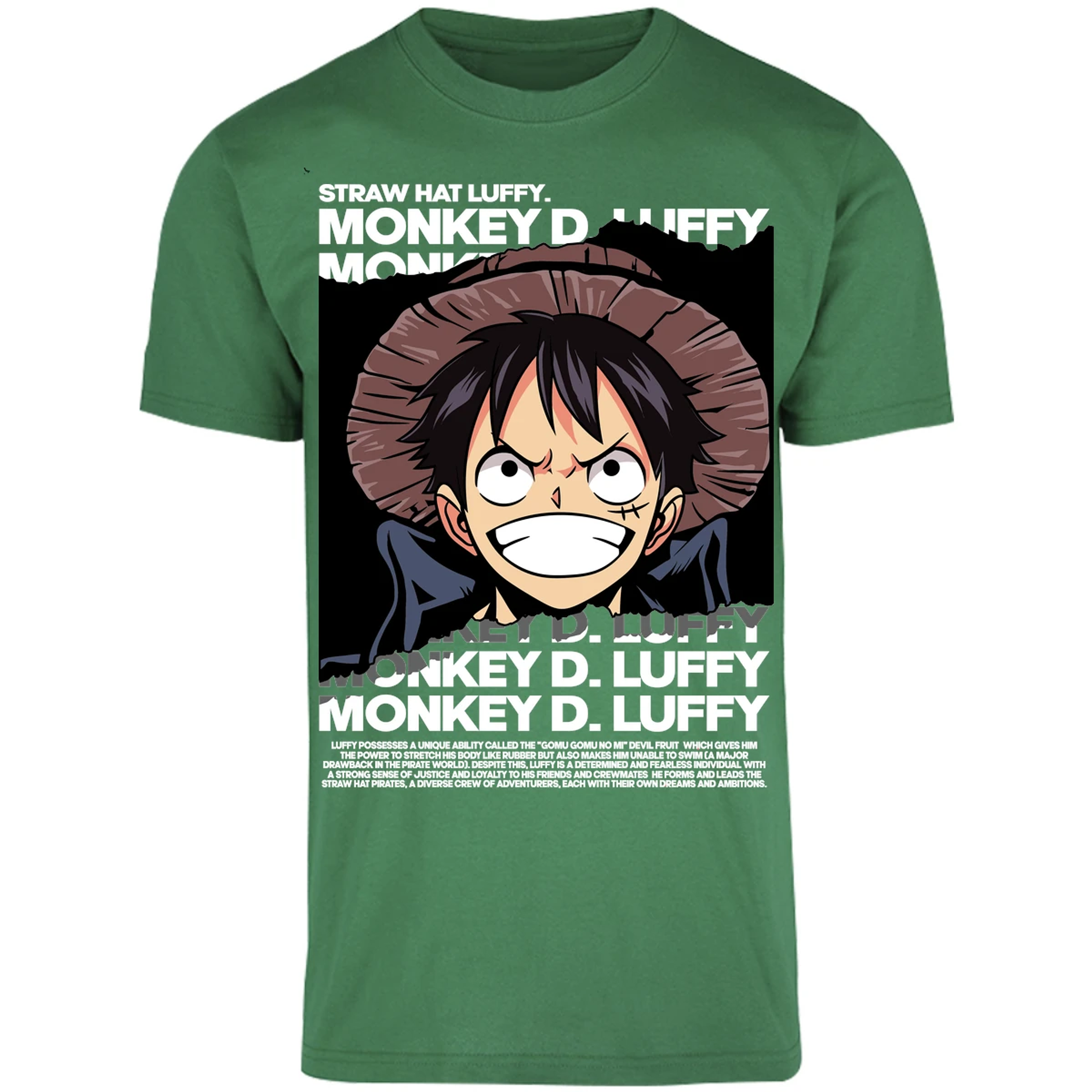 Playera One Piece Luffy Text para Adulto 40