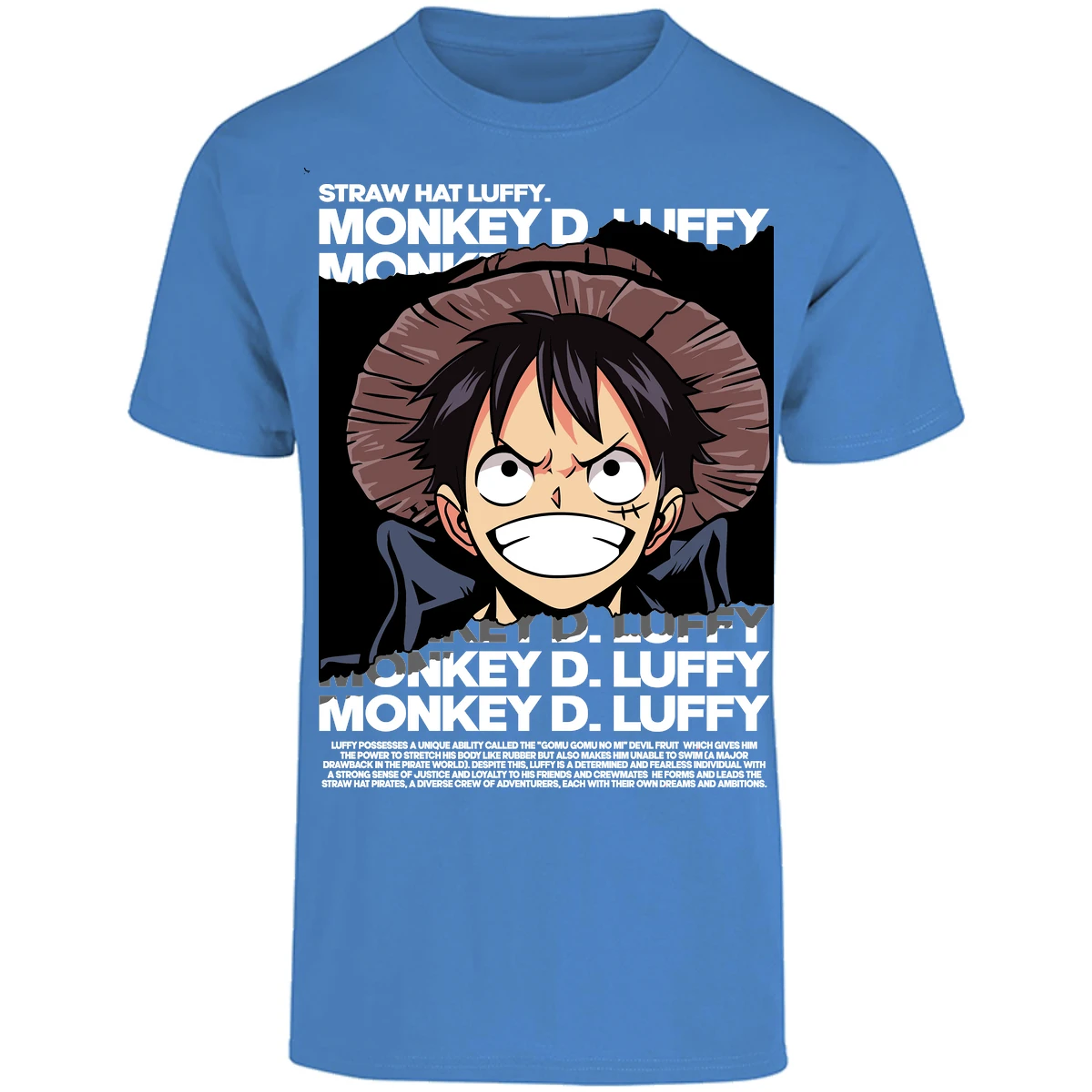 Playera One Piece Luffy Text para Adulto 50