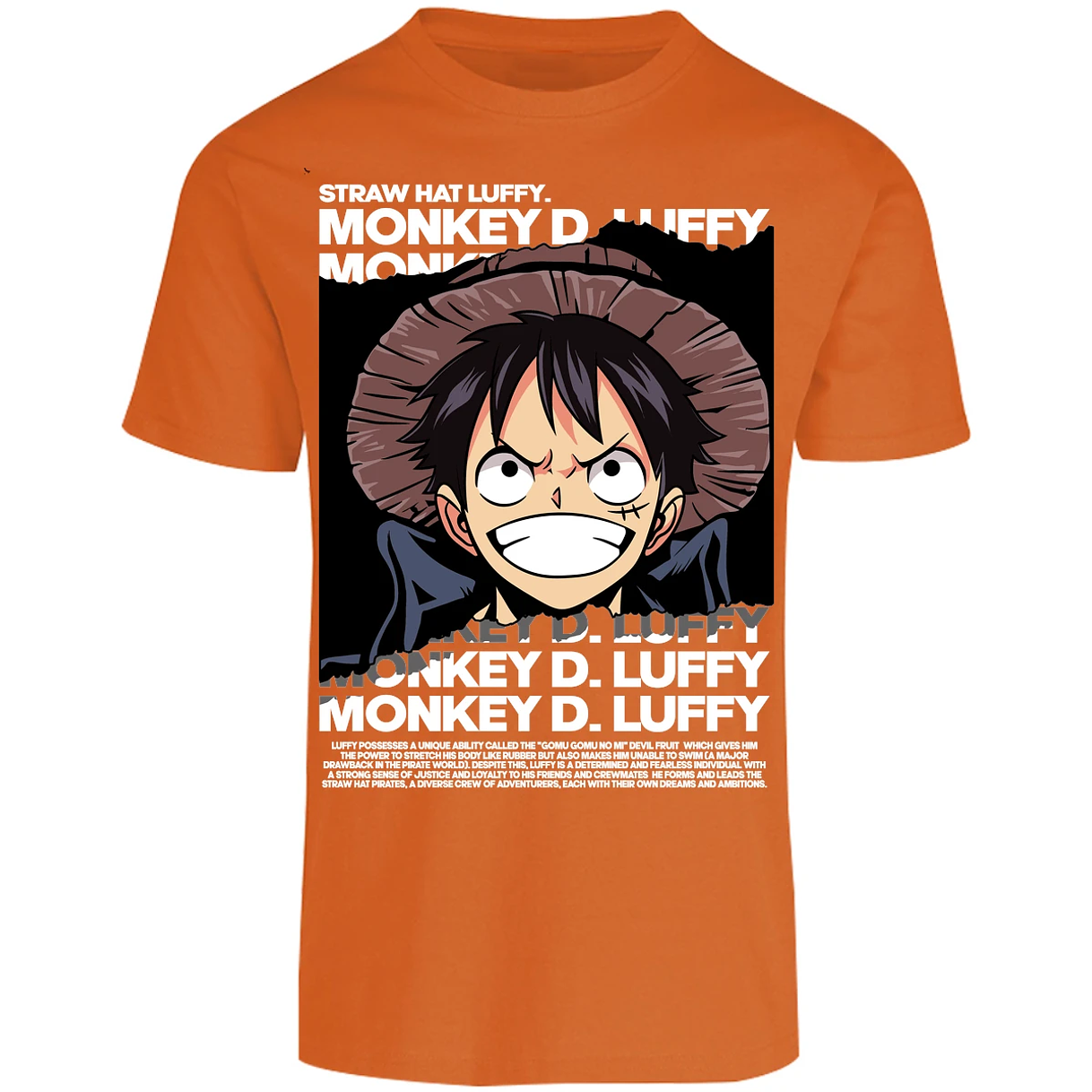 Playera One Piece Luffy Text para Adulto 45