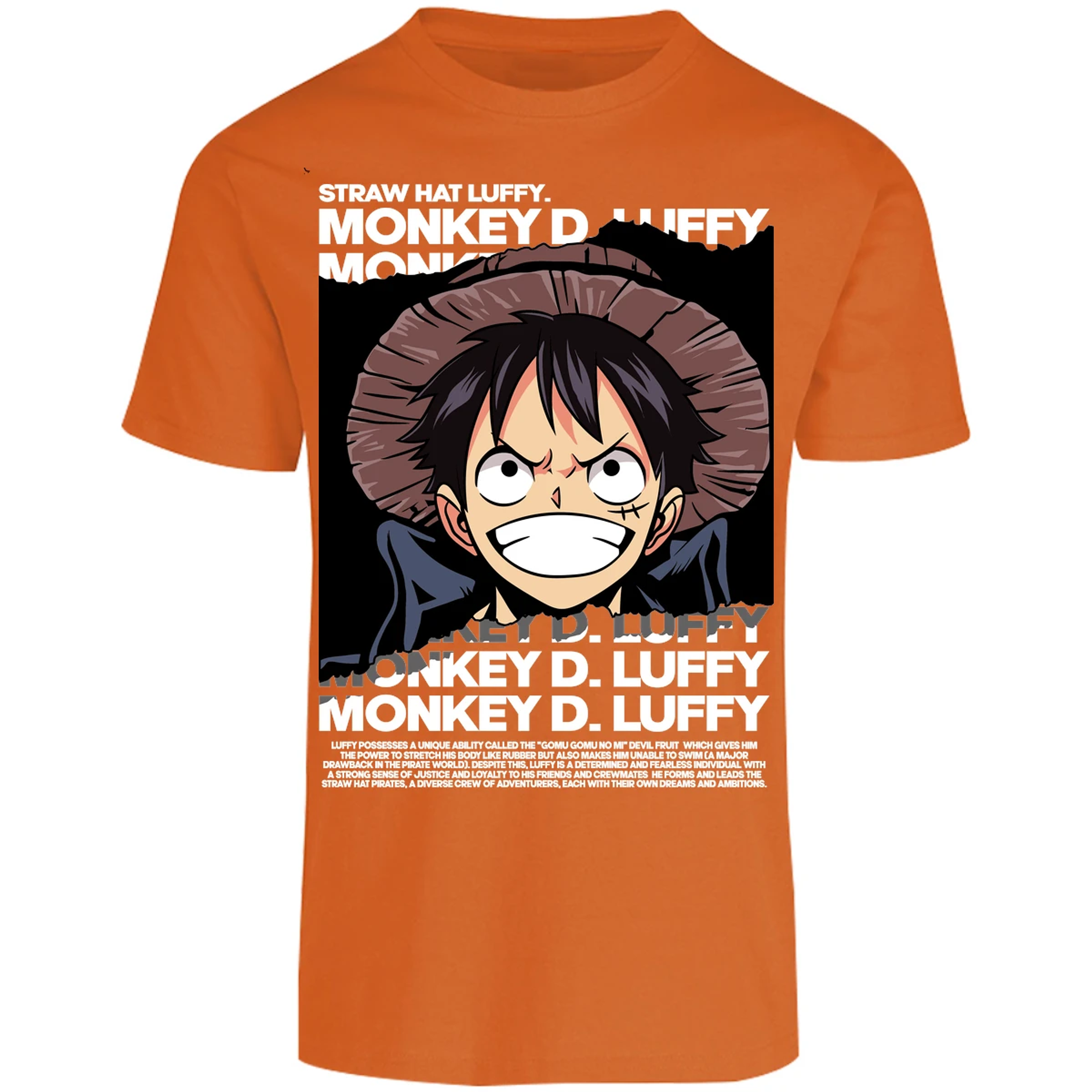 Playera One Piece Luffy Text para Adulto 45