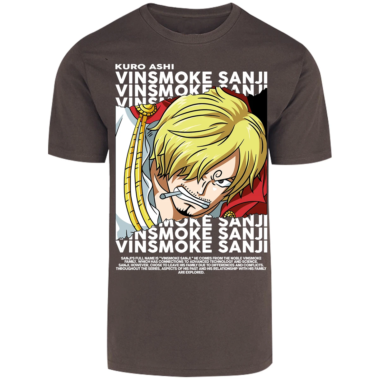 Playera One Piece Sanji Text para Adulto 35