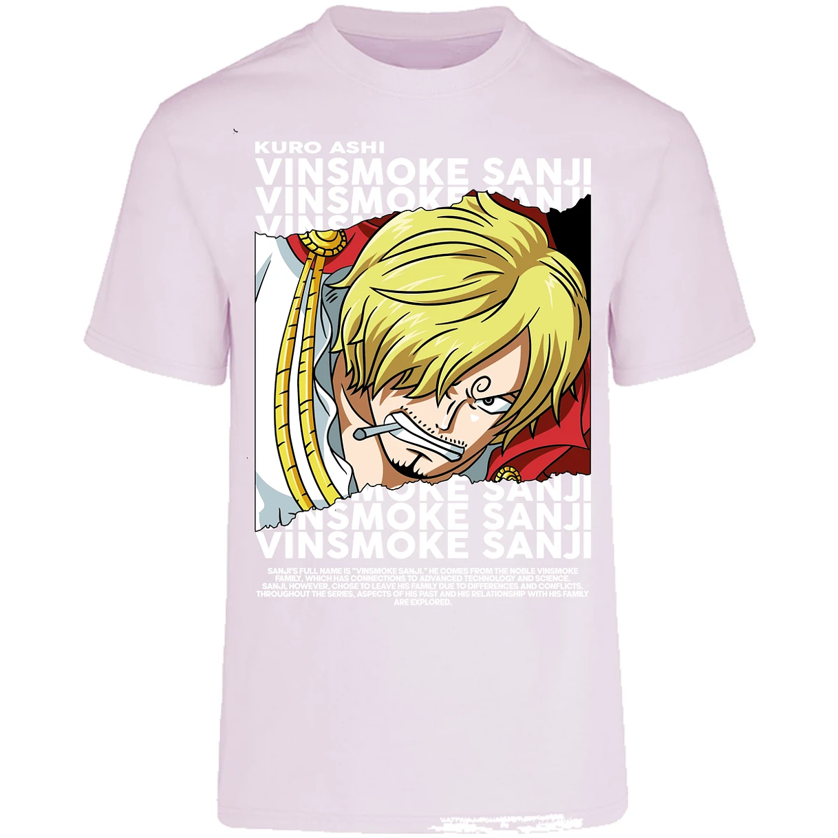 Playera One Piece Sanji Text para Adulto 21