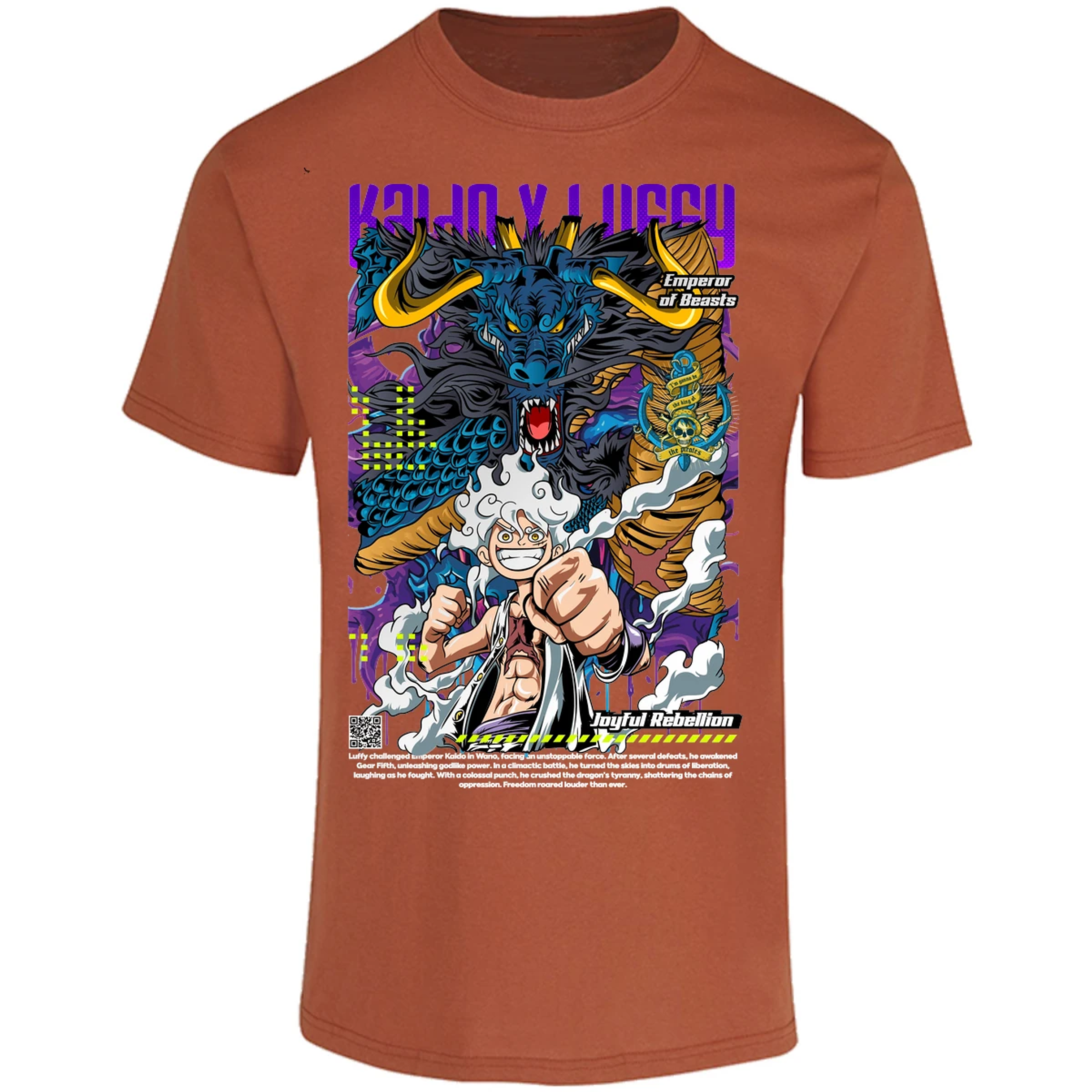 Playera One Piece Kaido Y Luffy para Adulto 29
