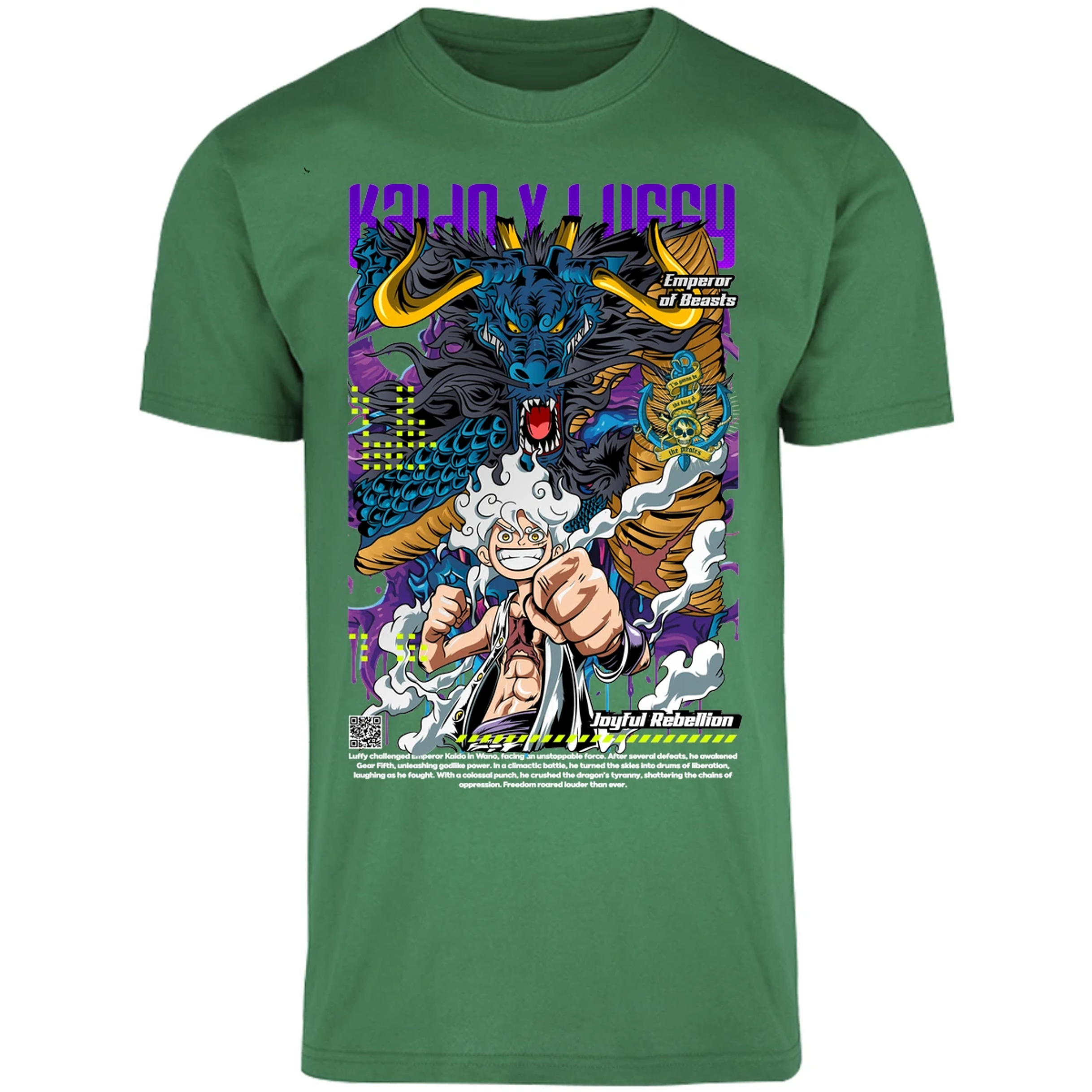 Playera One Piece Kaido Y Luffy para Adulto 22