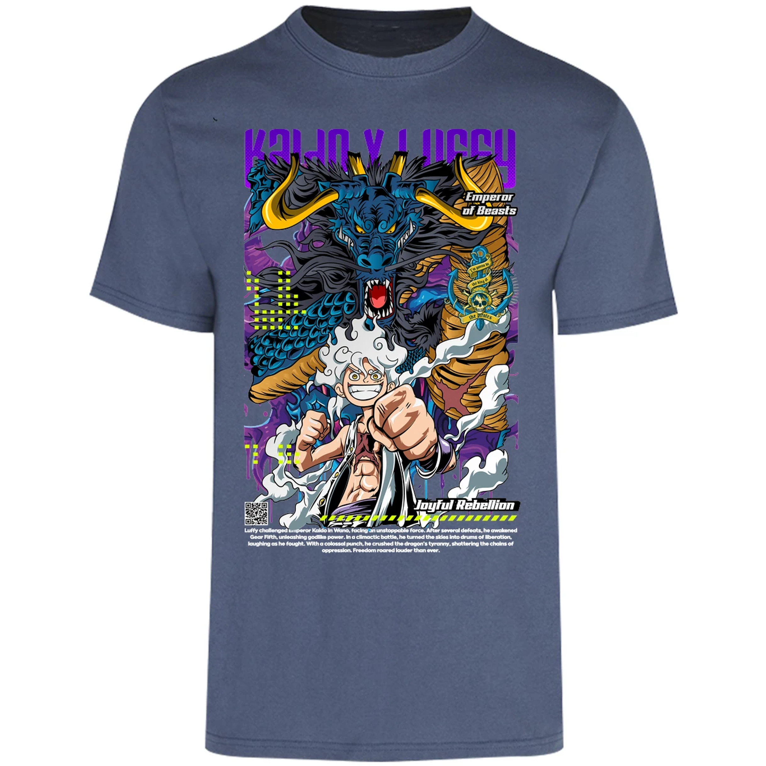 Playera One Piece Kaido Y Luffy para Adulto 23