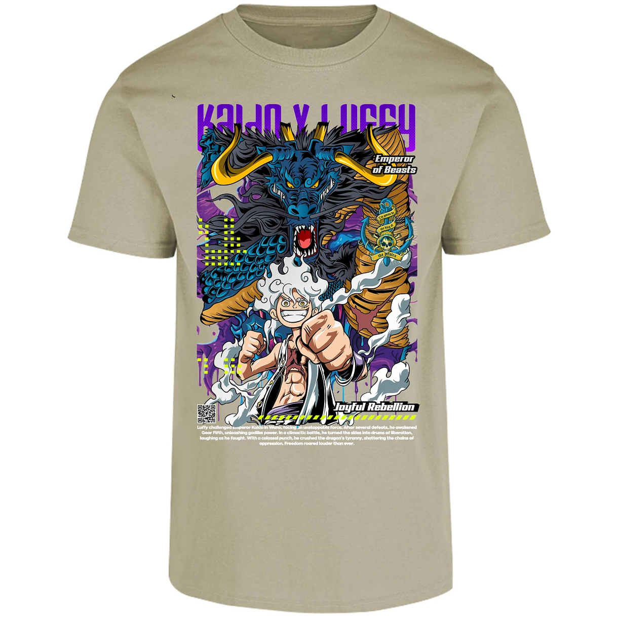 Playera One Piece Kaido Y Luffy para Adulto 6