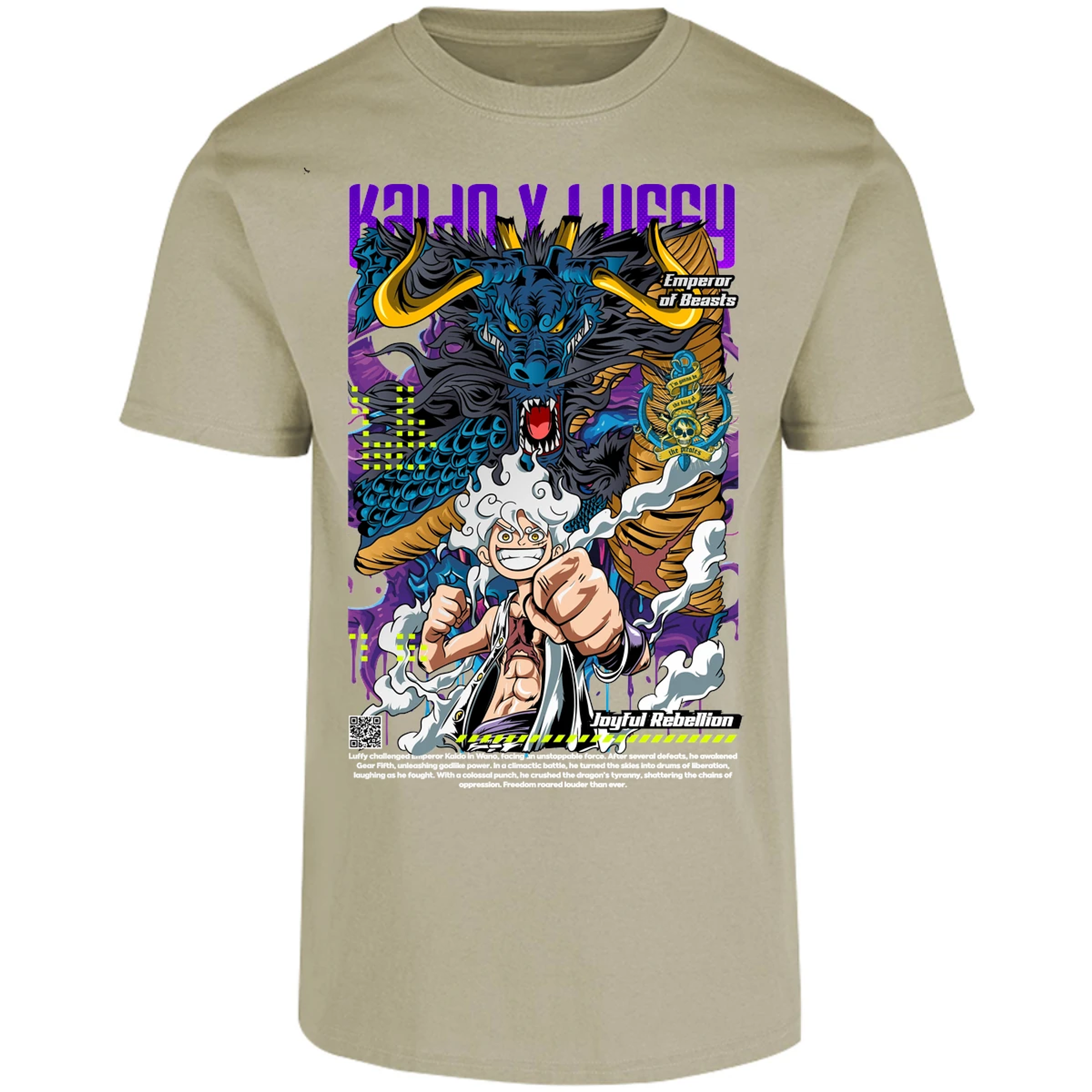 Playera One Piece Kaido Y Luffy para Adulto 6