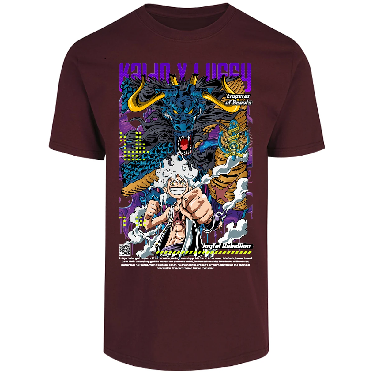 Playera One Piece Kaido Y Luffy para Adulto 12