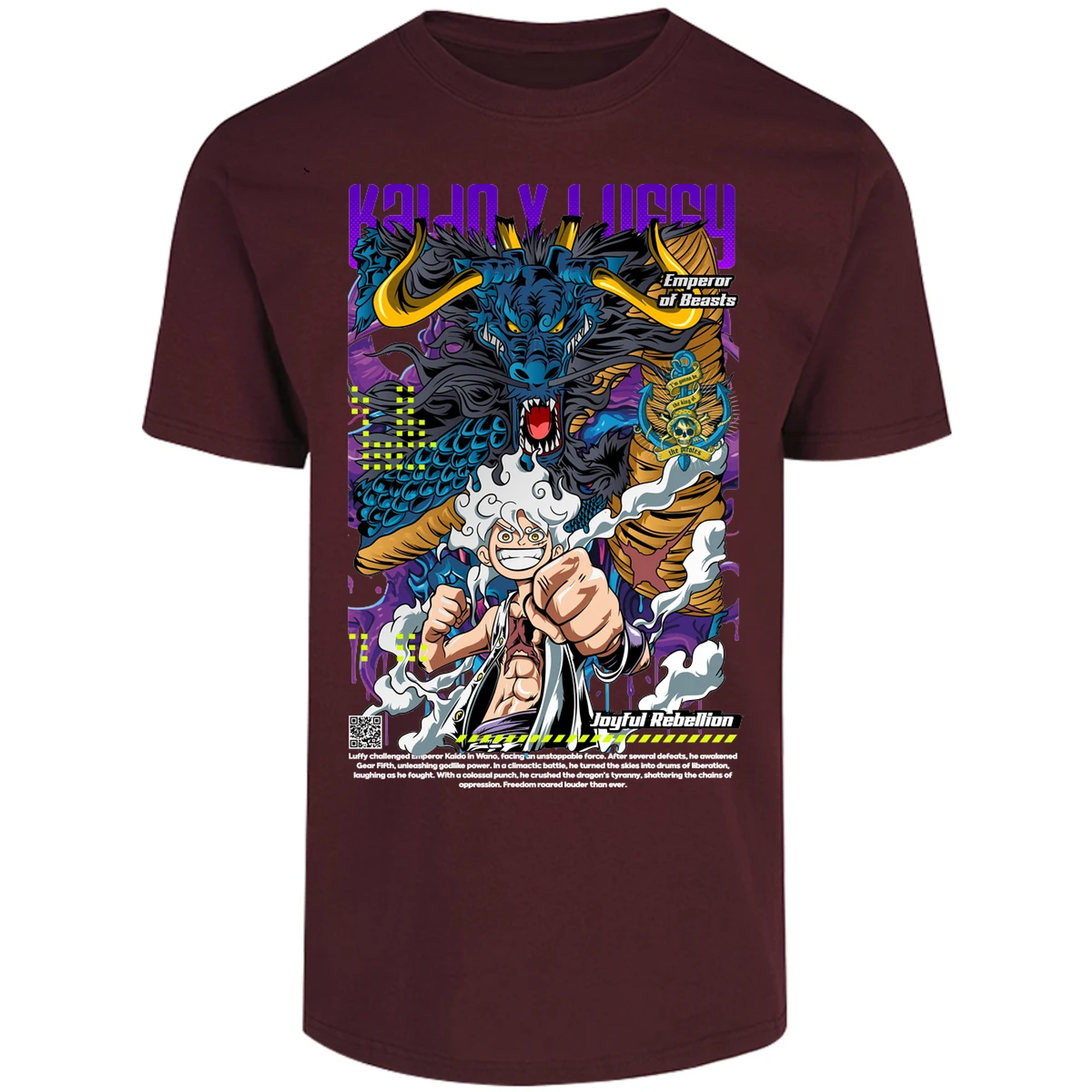 Playera One Piece Kaido Y Luffy para Adulto 12