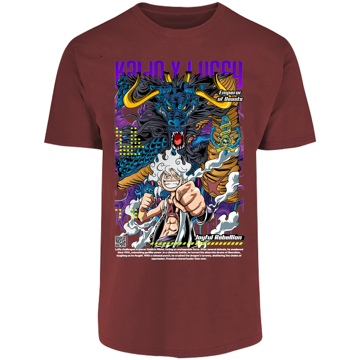 Playera One Piece Kaido Y Luffy para Adulto 2