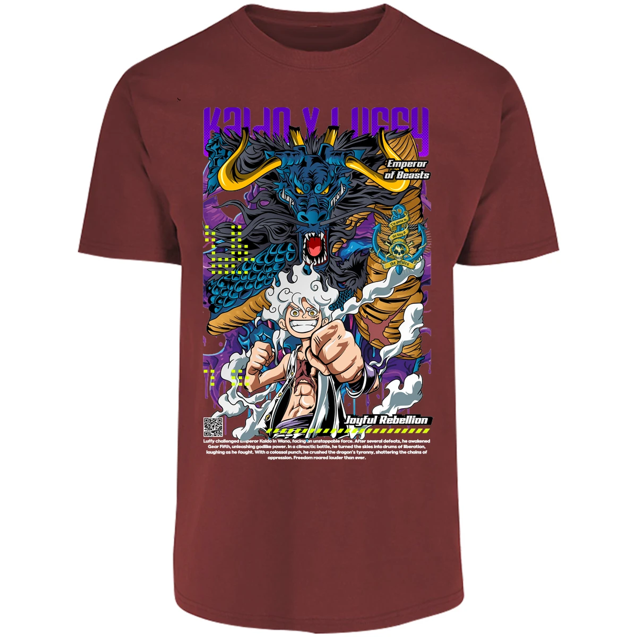 Playera One Piece Kaido Y Luffy para Adulto 2