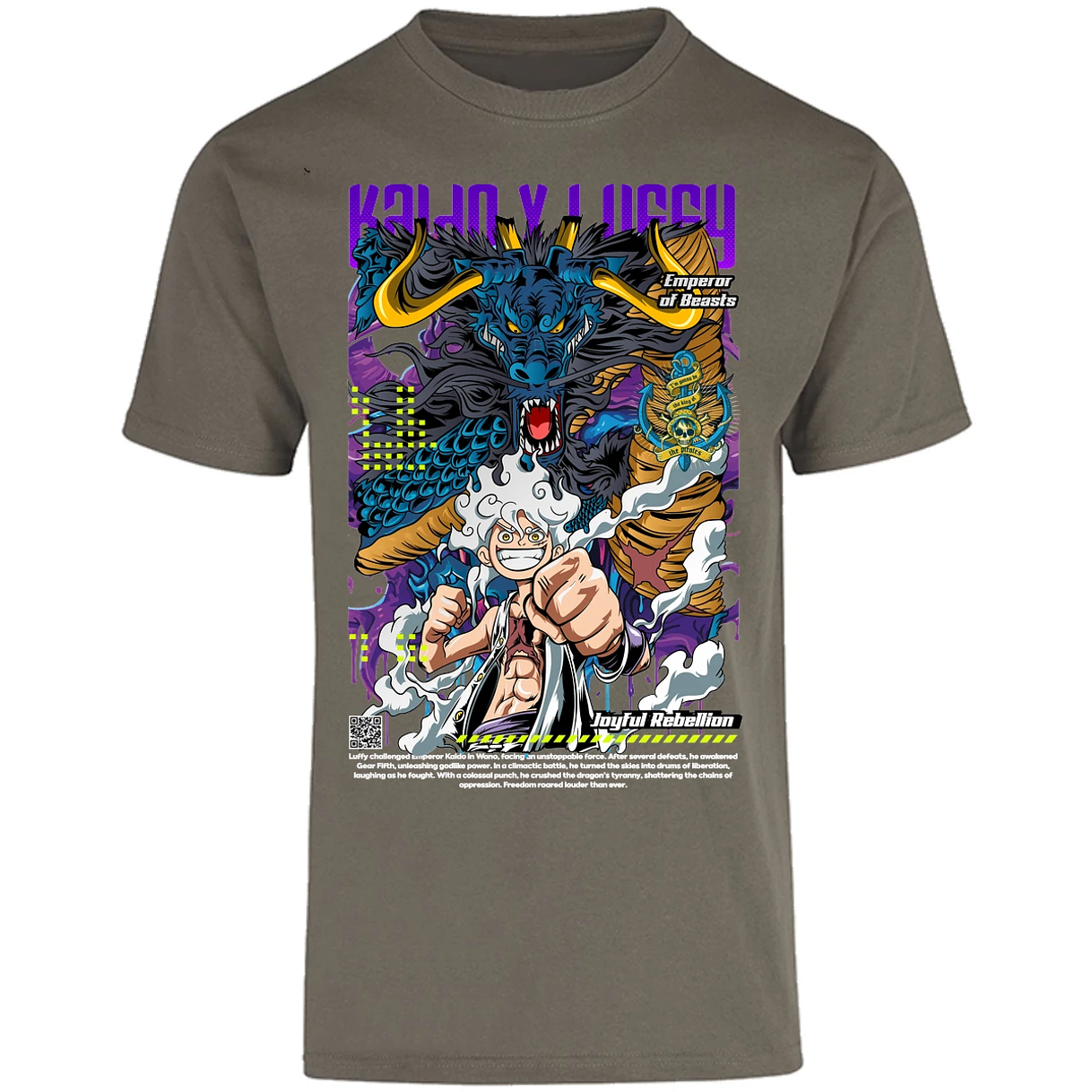 Playera One Piece Kaido Y Luffy para Adulto 7