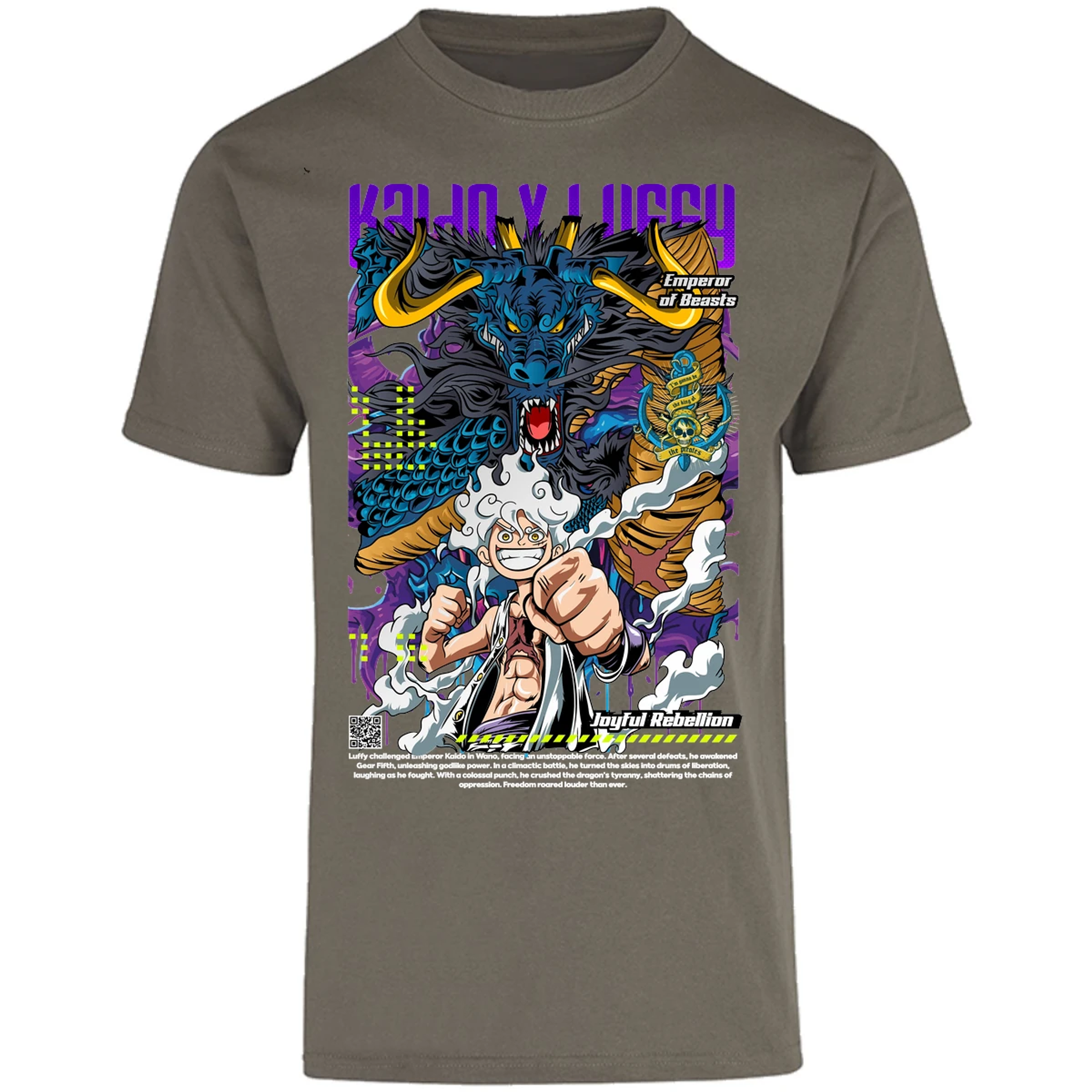 Playera One Piece Kaido Y Luffy para Adulto 7