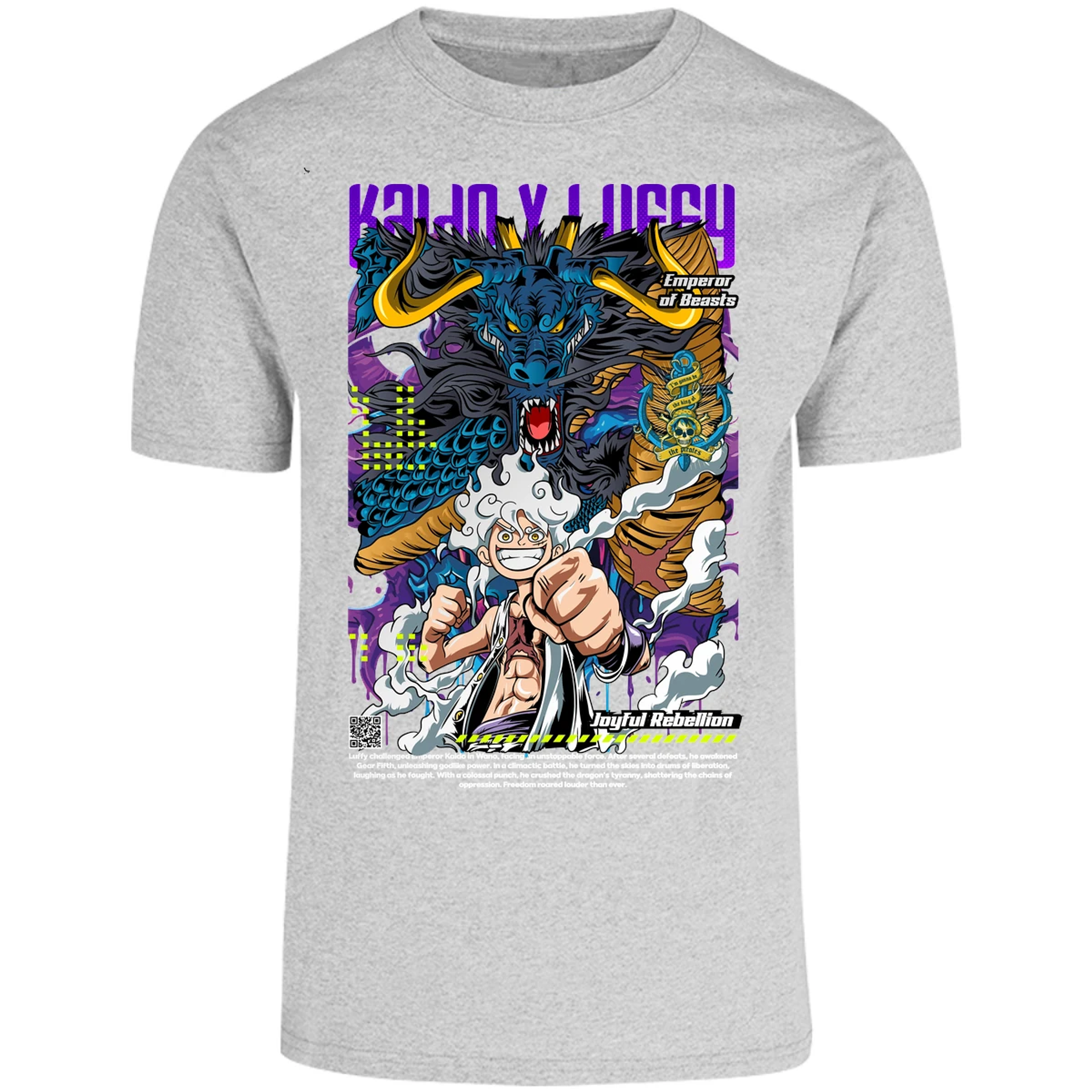 Playera One Piece Kaido Y Luffy para Adulto 5