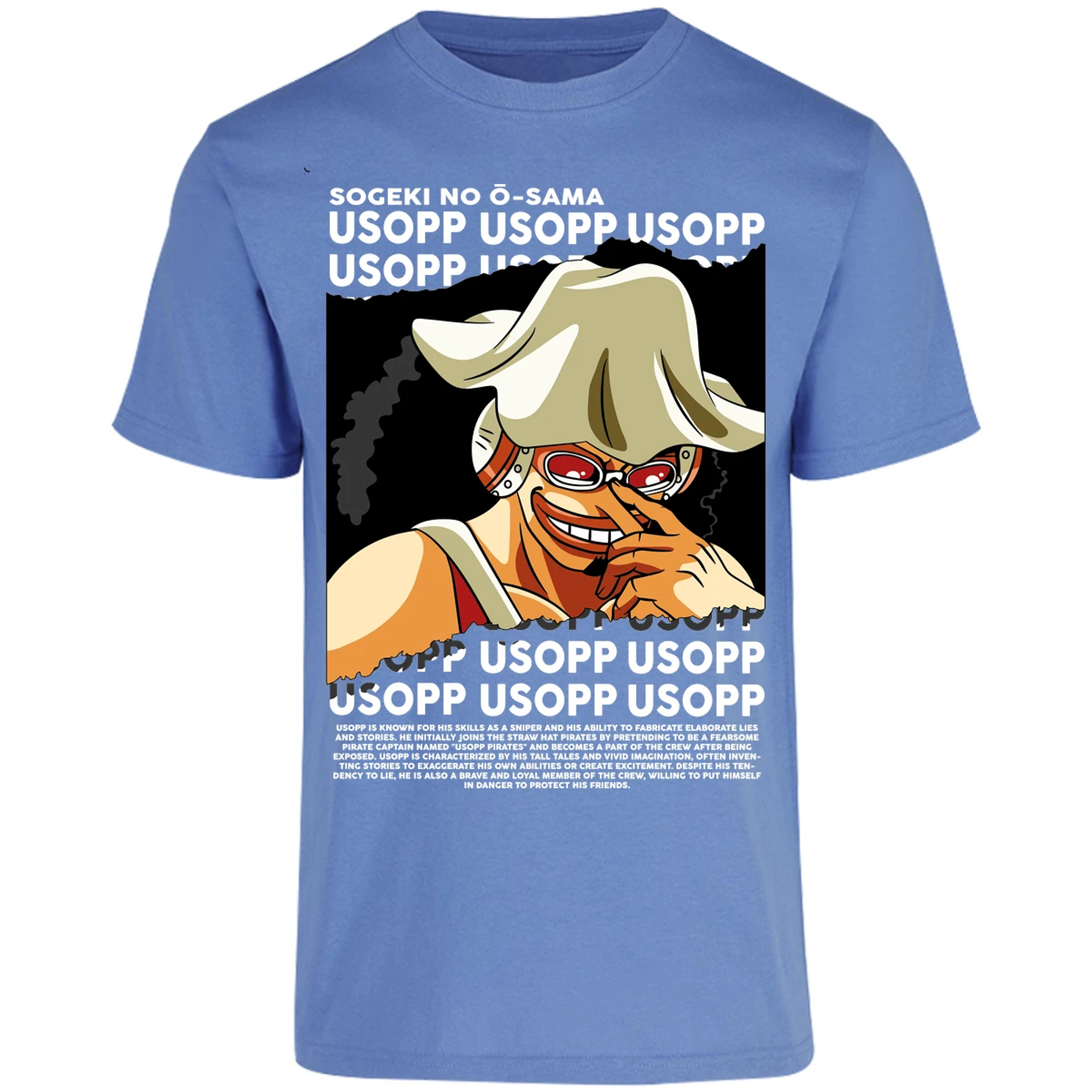Playera One Piece Usopp Text para Adulto 38
