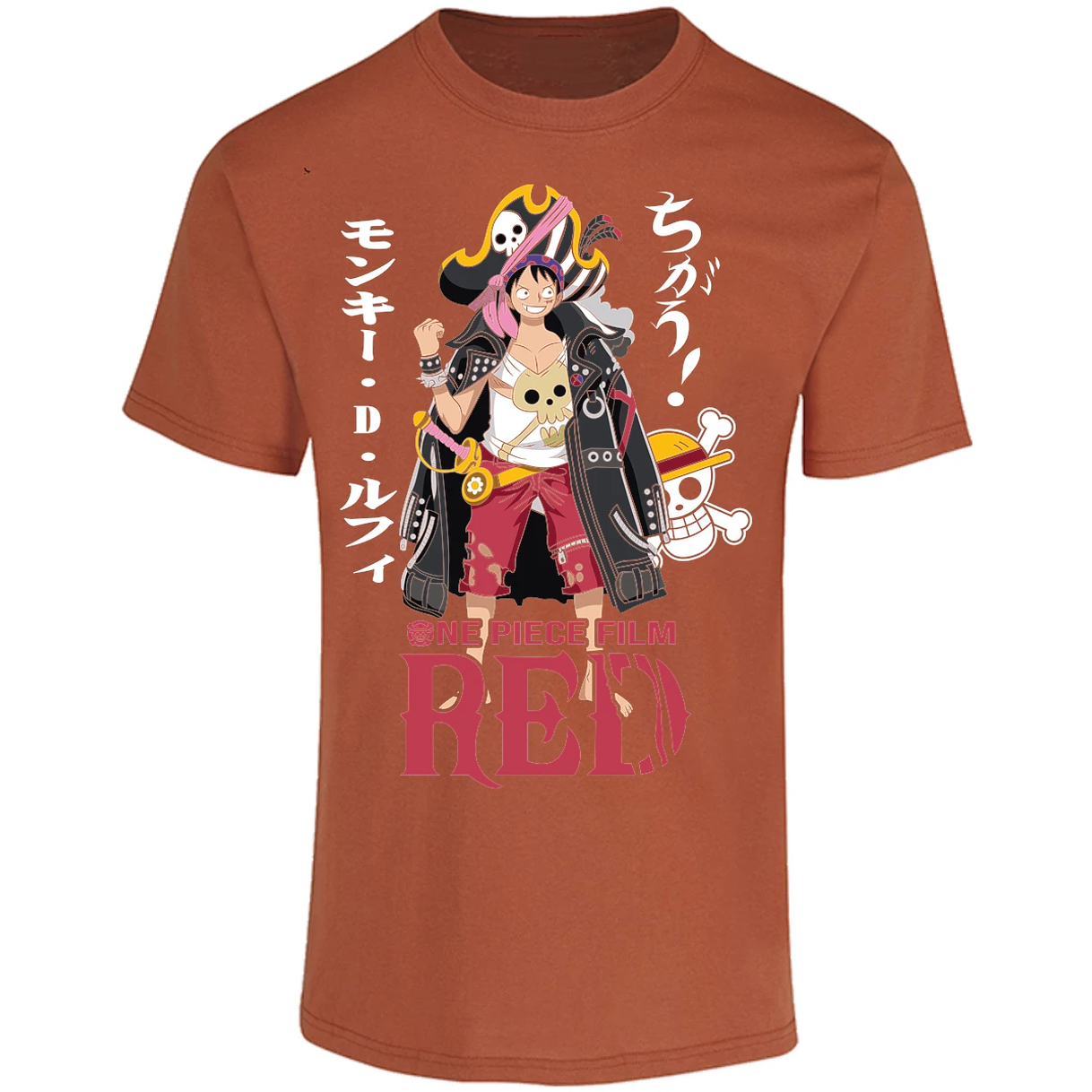 Playera One Piece Luffy Film Red para Adulto 48