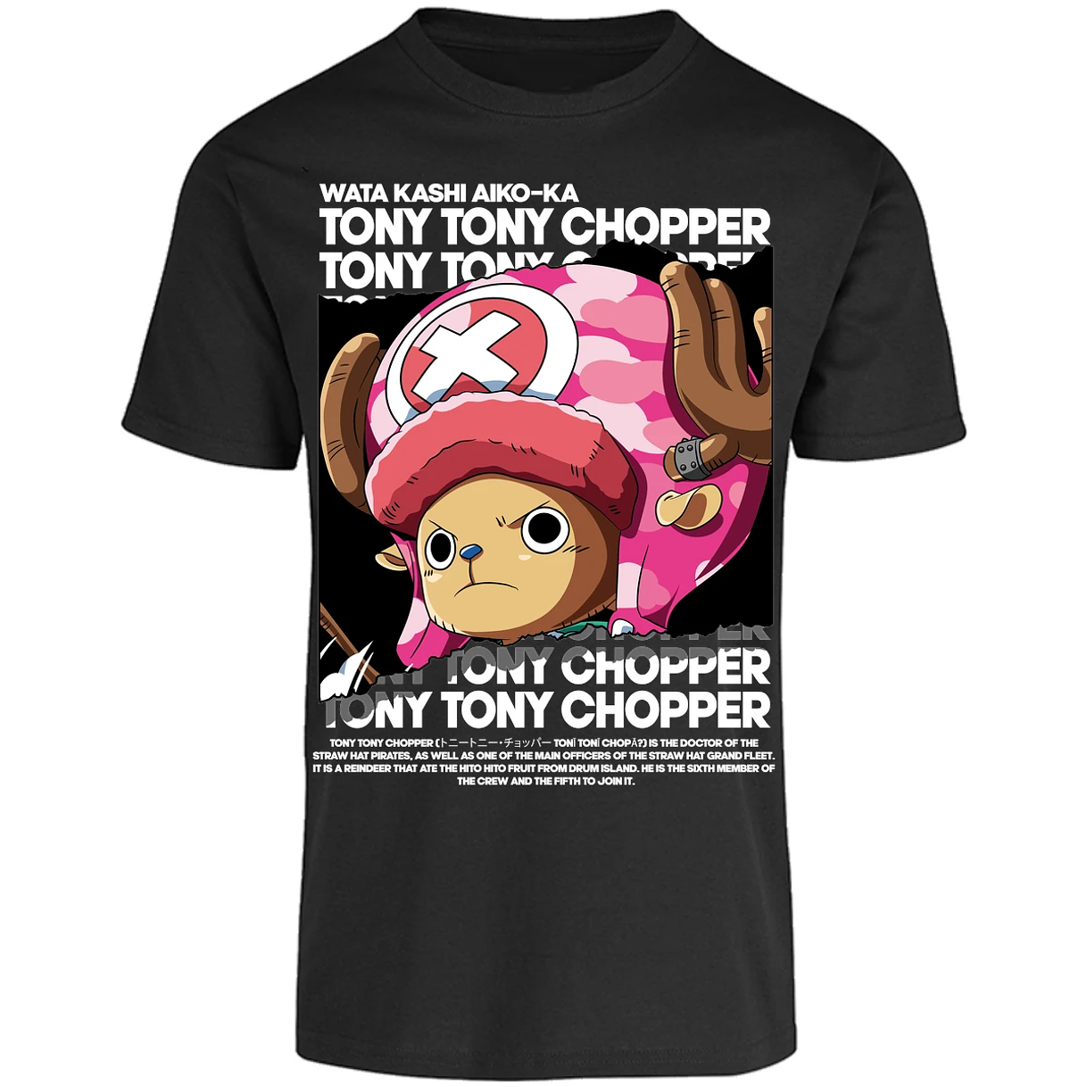 Playera One Piece Chopper Text para Adulto 42