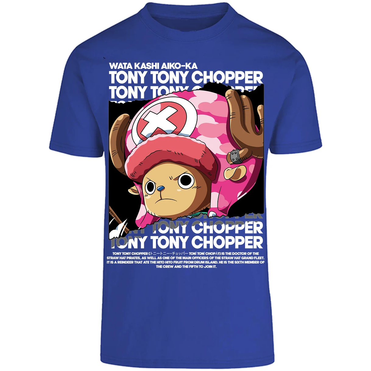 Playera One Piece Chopper Text para Adulto 36