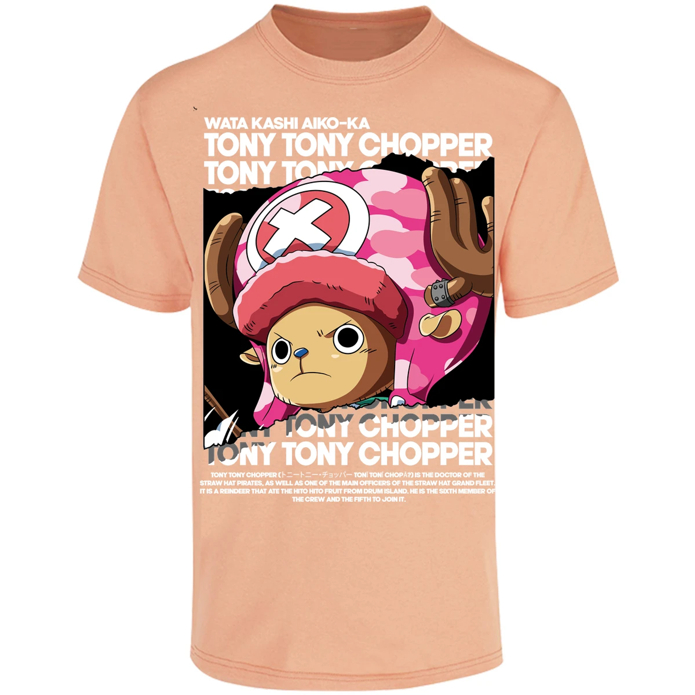 Playera One Piece Chopper Text para Adulto 4