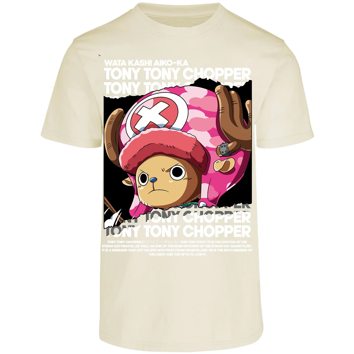 Playera One Piece Chopper Text para Adulto 39