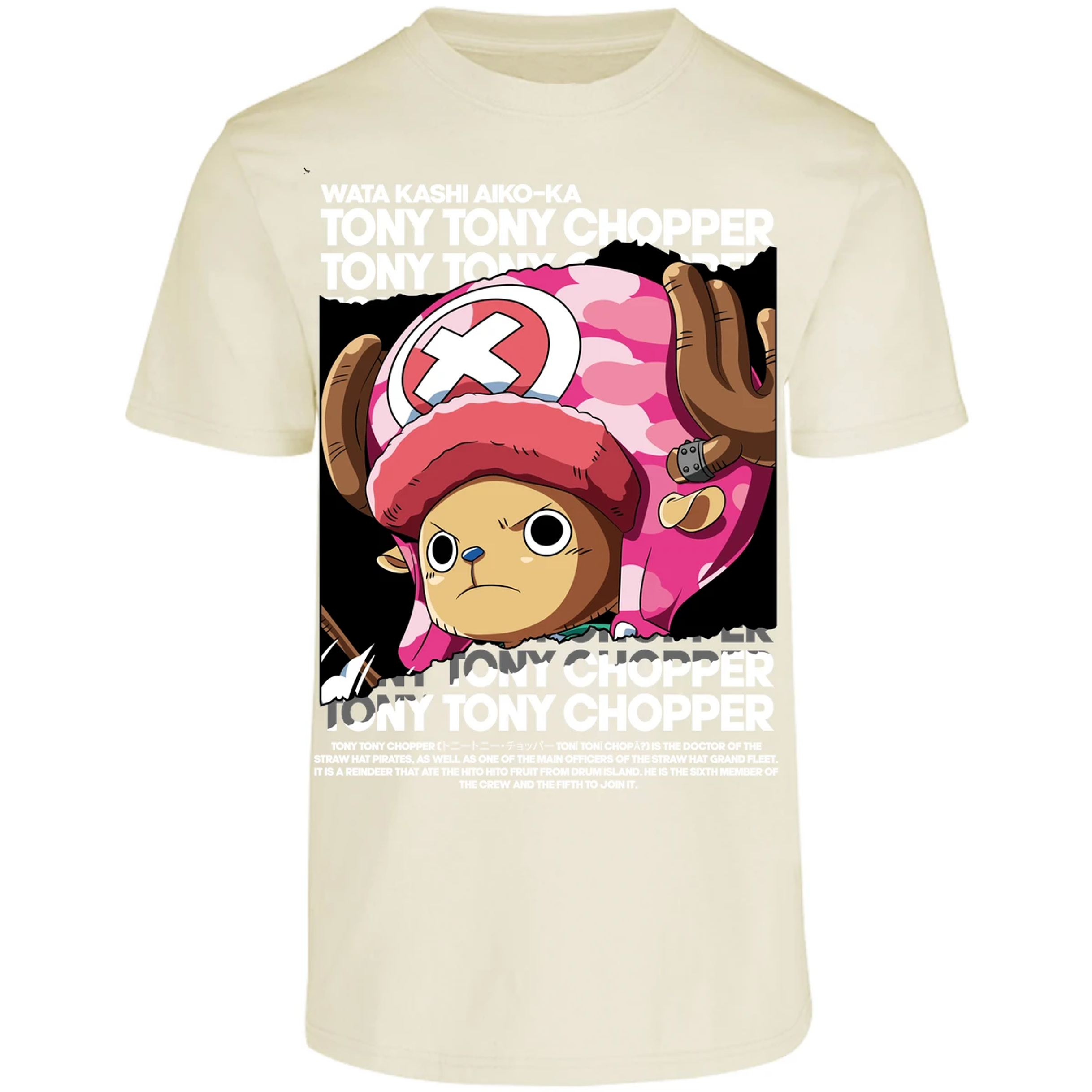 Playera One Piece Chopper Text para Adulto 39
