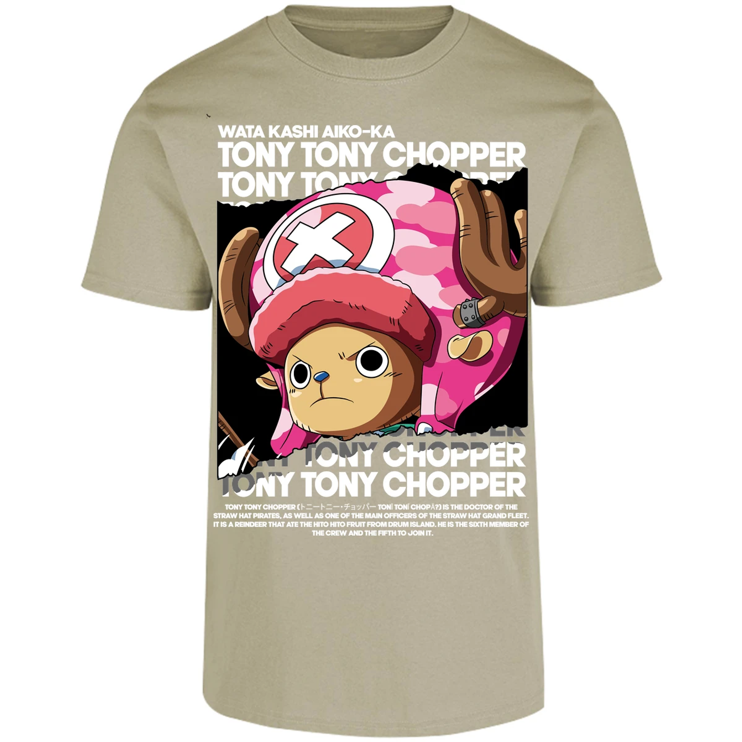 Playera One Piece Chopper Text para Adulto 8