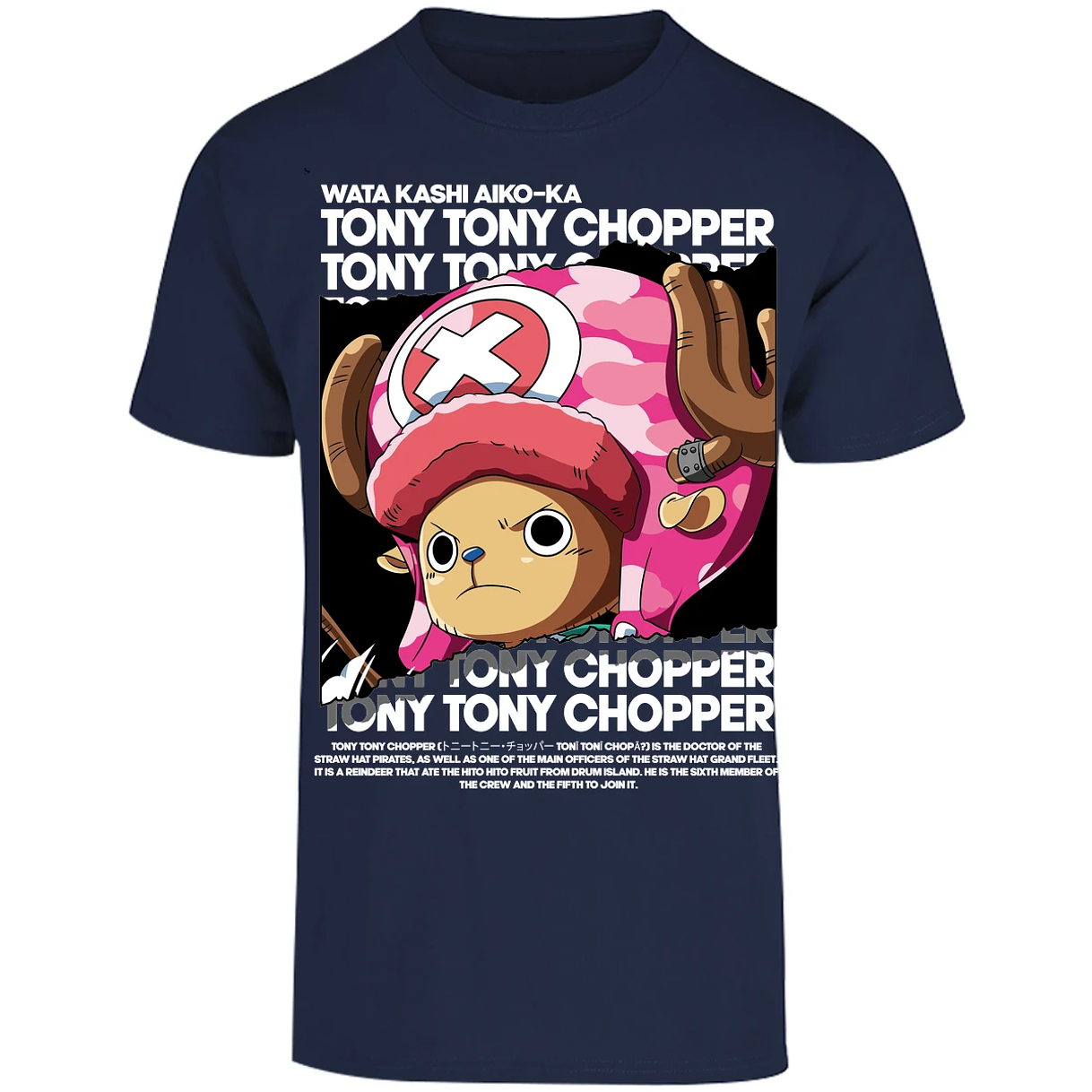 Playera One Piece Chopper Text para Adulto 28
