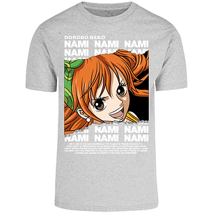 Playera One Piece Nami Text para Adulto