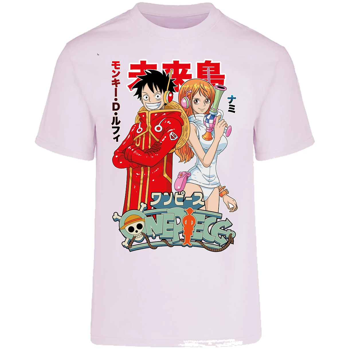 Playera One Piece Luffy Y Nami Egghead para Adulto 6