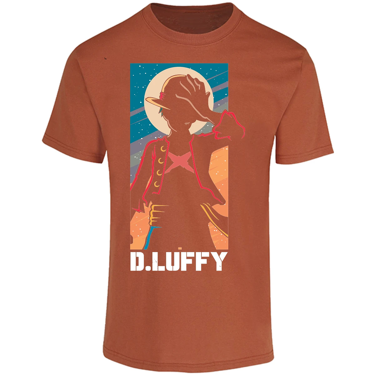 Playera One Piece Anime Luffy Silueta para Adulto 34