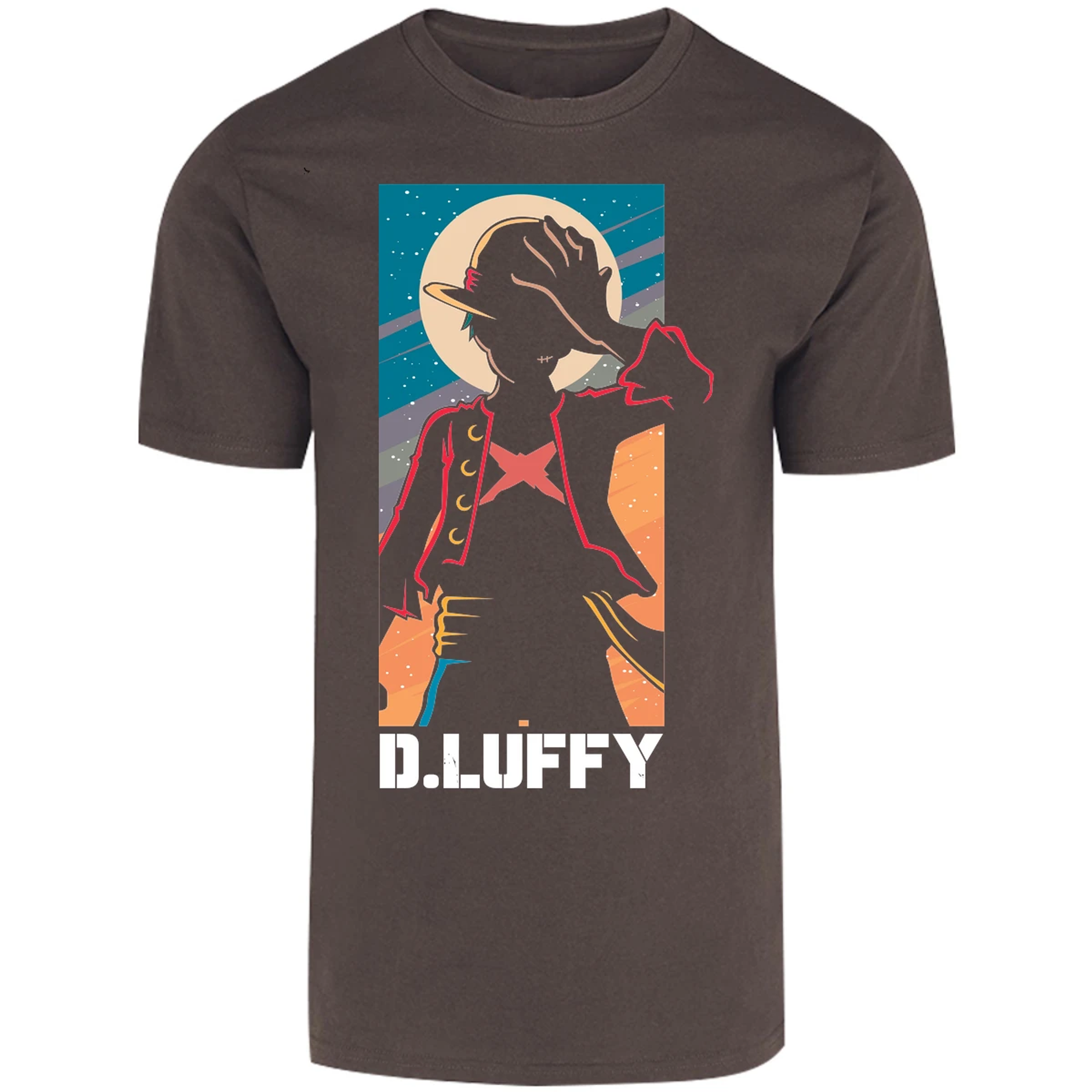 Playera One Piece Anime Luffy Silueta para Adulto 32