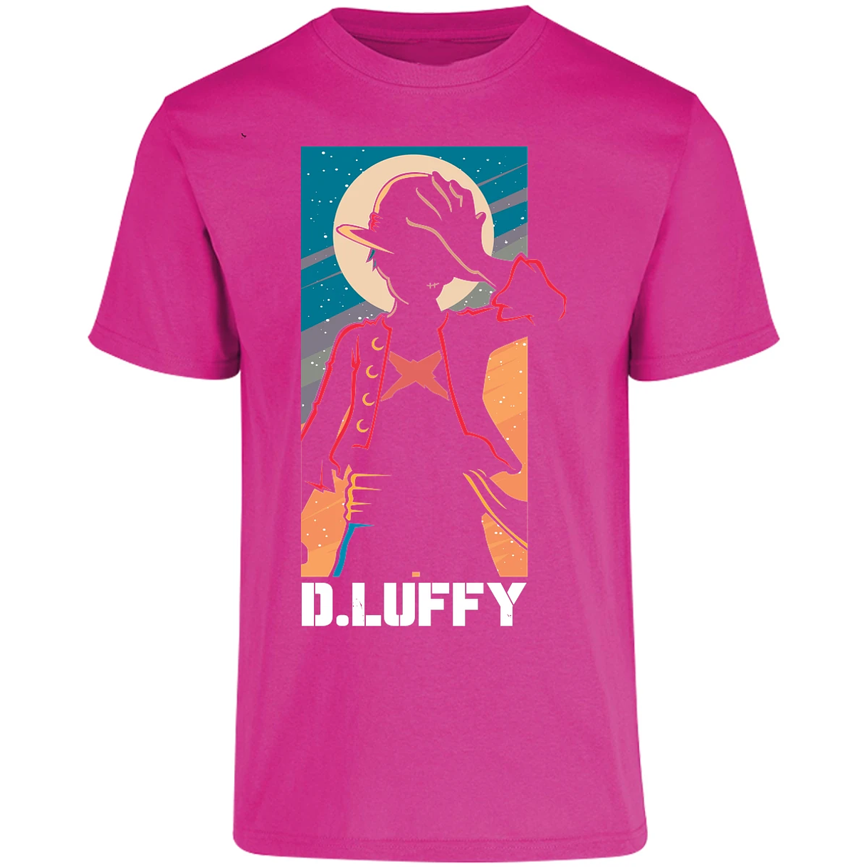 Playera One Piece Anime Luffy Silueta para Adulto 15