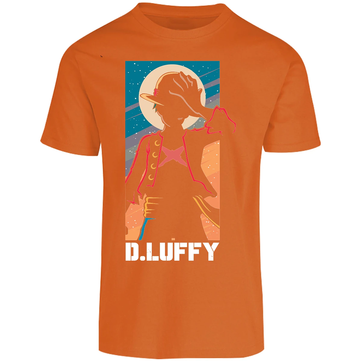 Playera One Piece Anime Luffy Silueta para Adulto 50