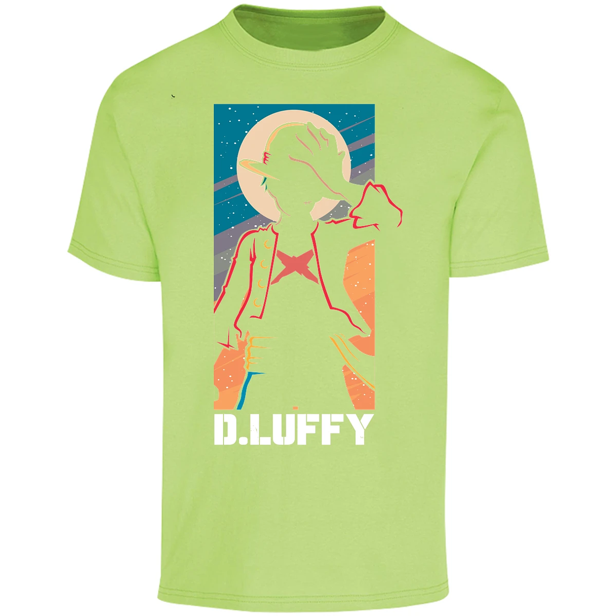 Playera One Piece Anime Luffy Silueta para Adulto 11