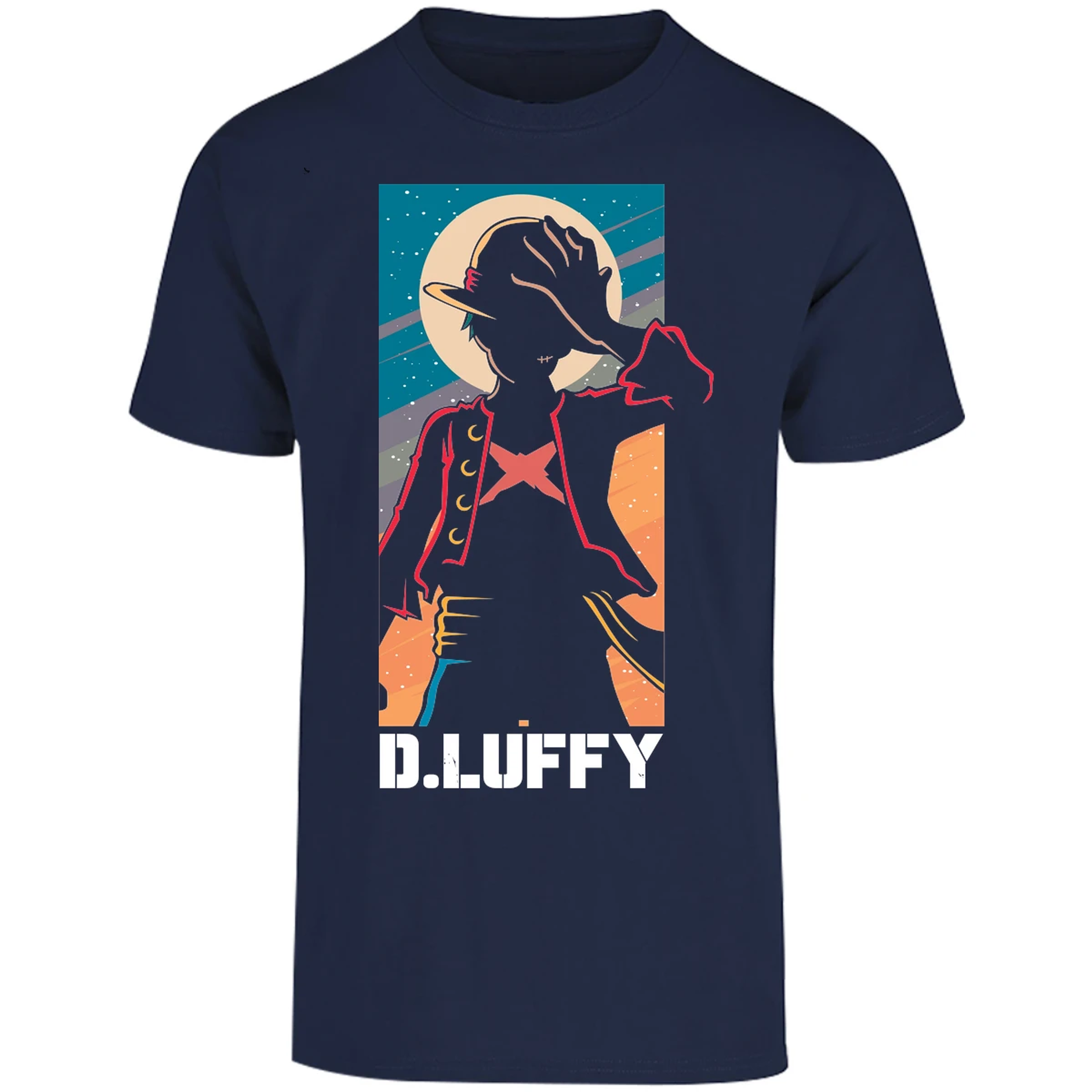 Playera One Piece Anime Luffy Silueta para Adulto 17
