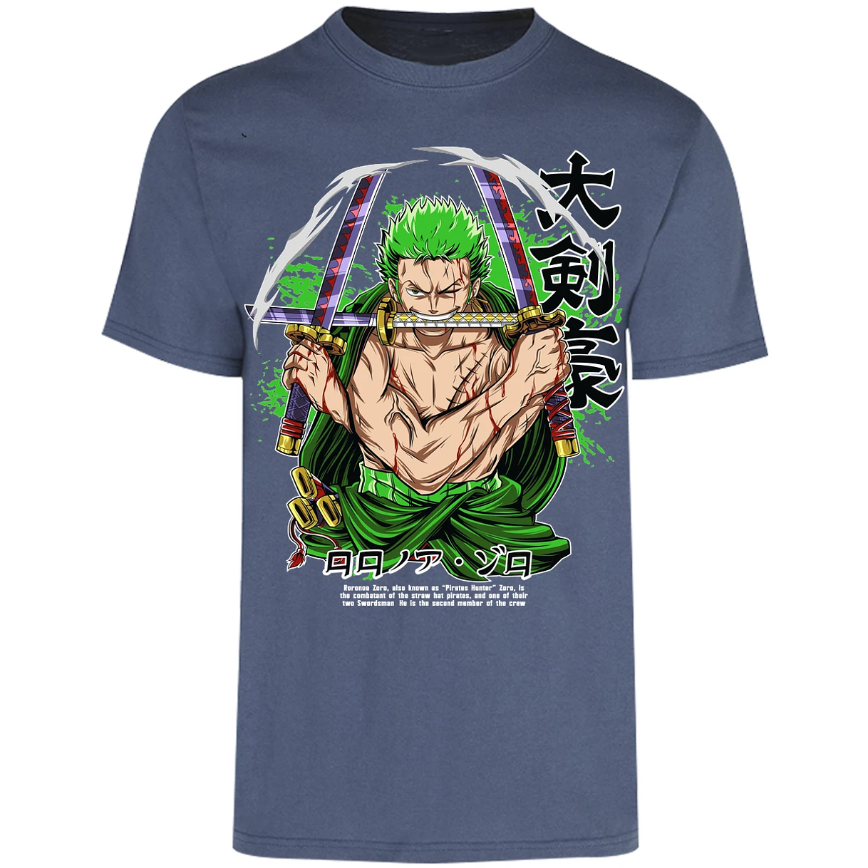 Playera One Piece Zoro Pdf para Adulto 15