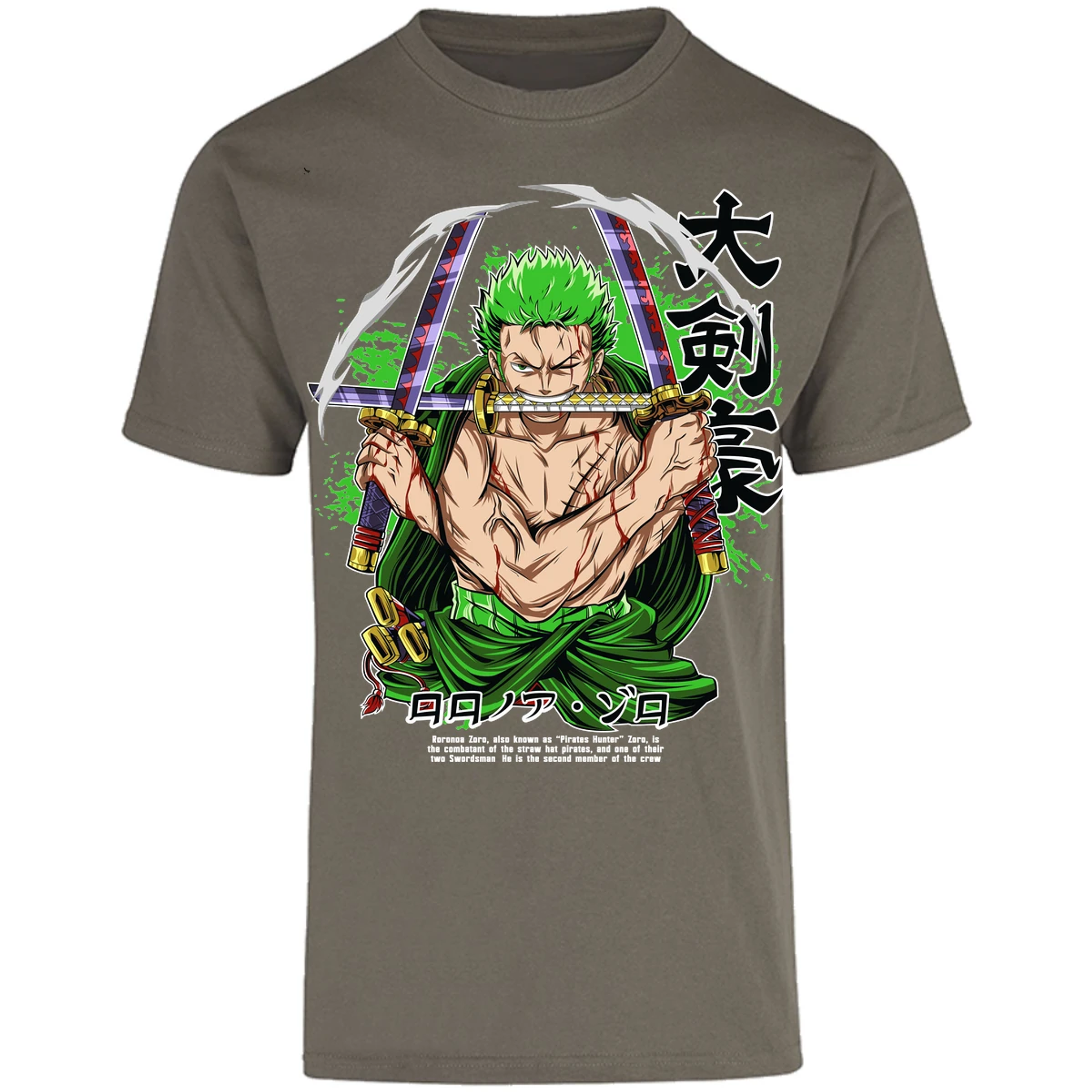 Playera One Piece Zoro Pdf para Adulto 25