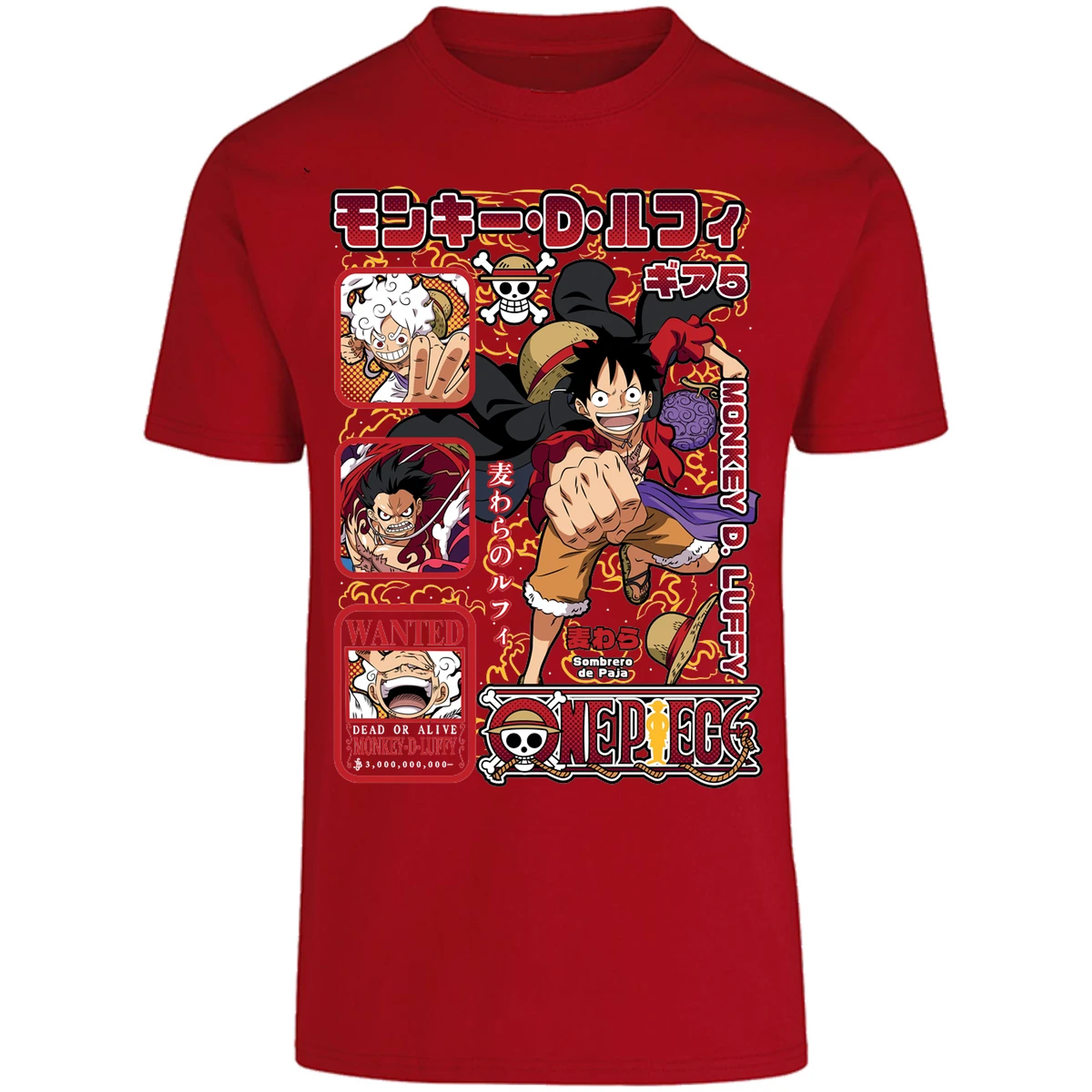 Playera One Piece Anime Luffy Op para Adulto 11