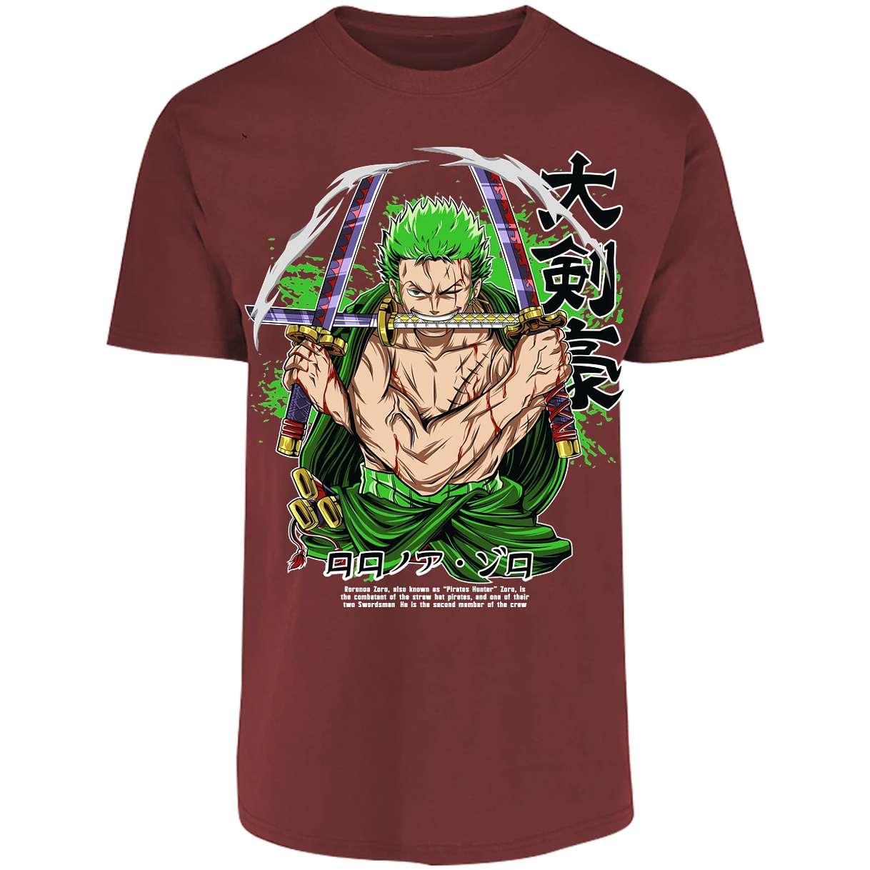 Playera One Piece Zoro Pdf para Adulto 23